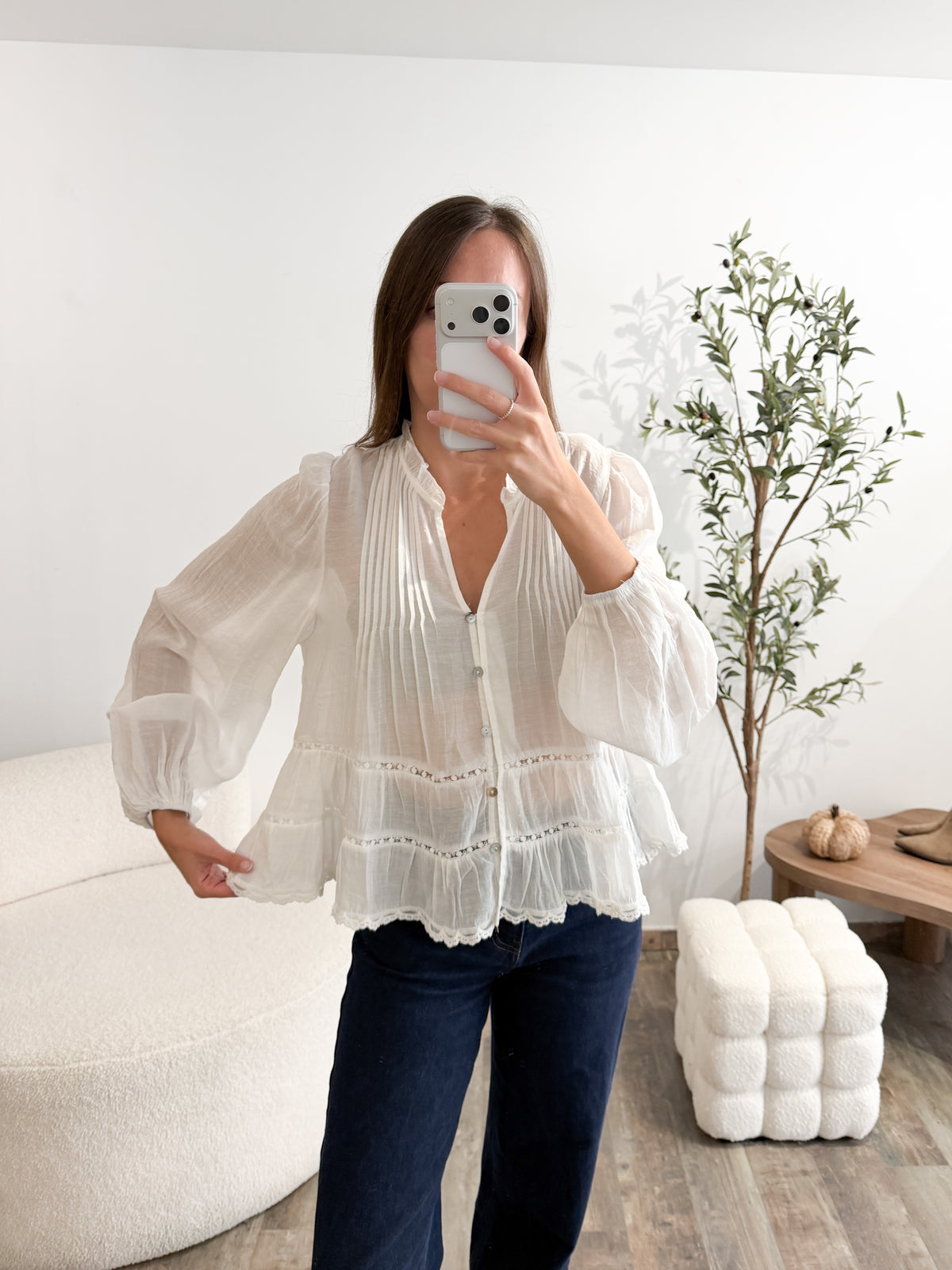 Blouse Émily blanche
