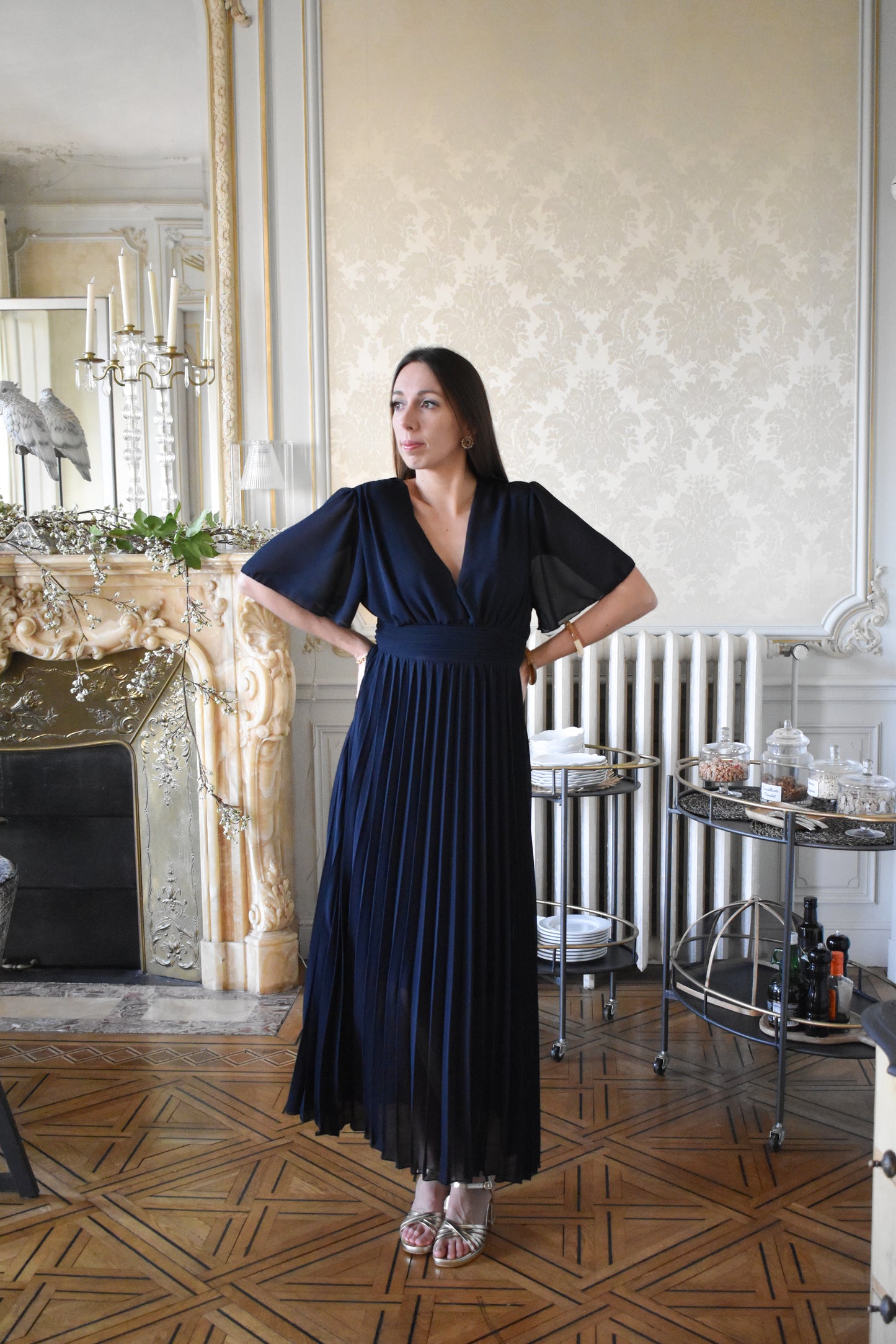 Robe Chaymaa bleue marine