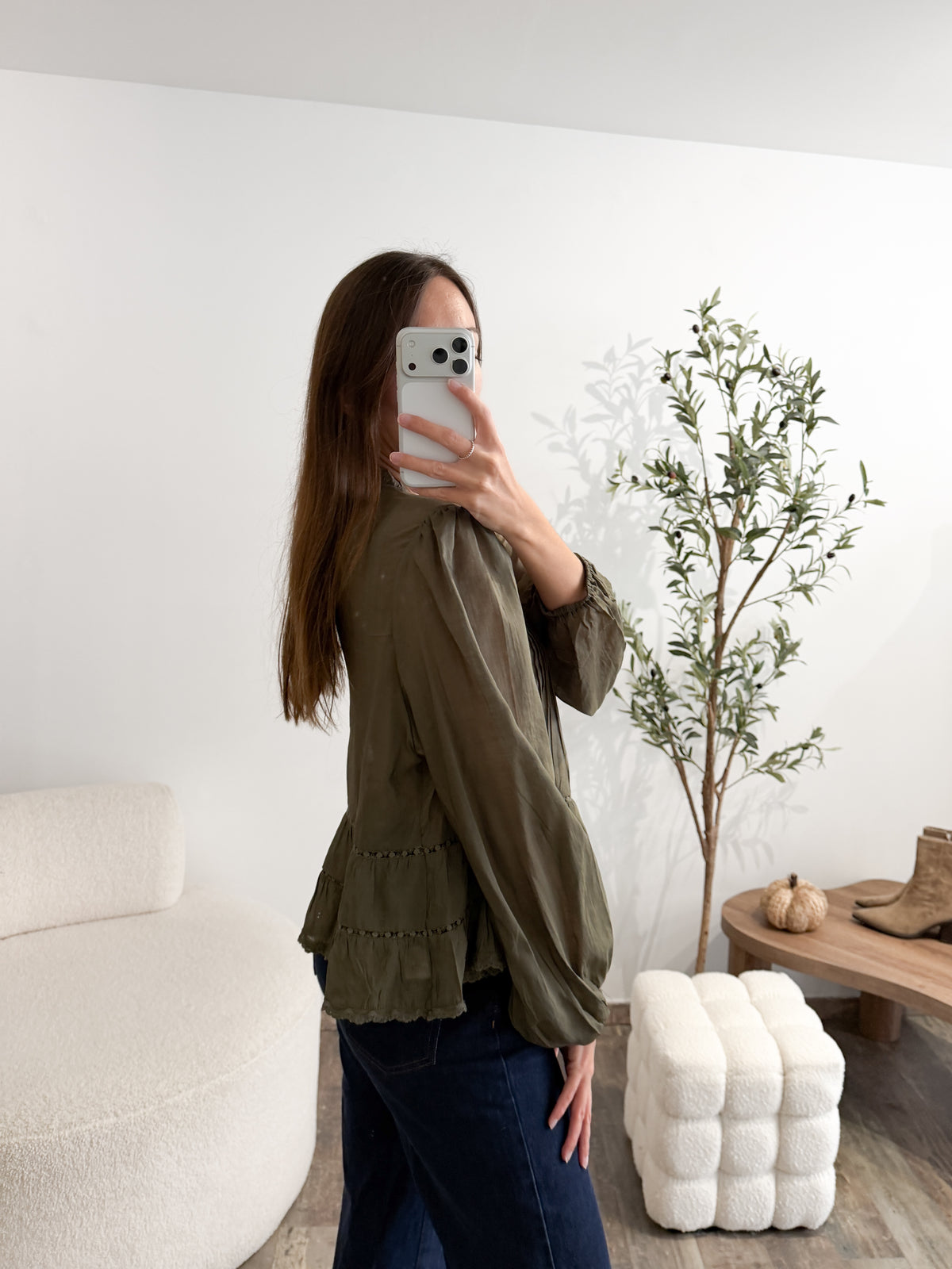 Blouse Émily kaki