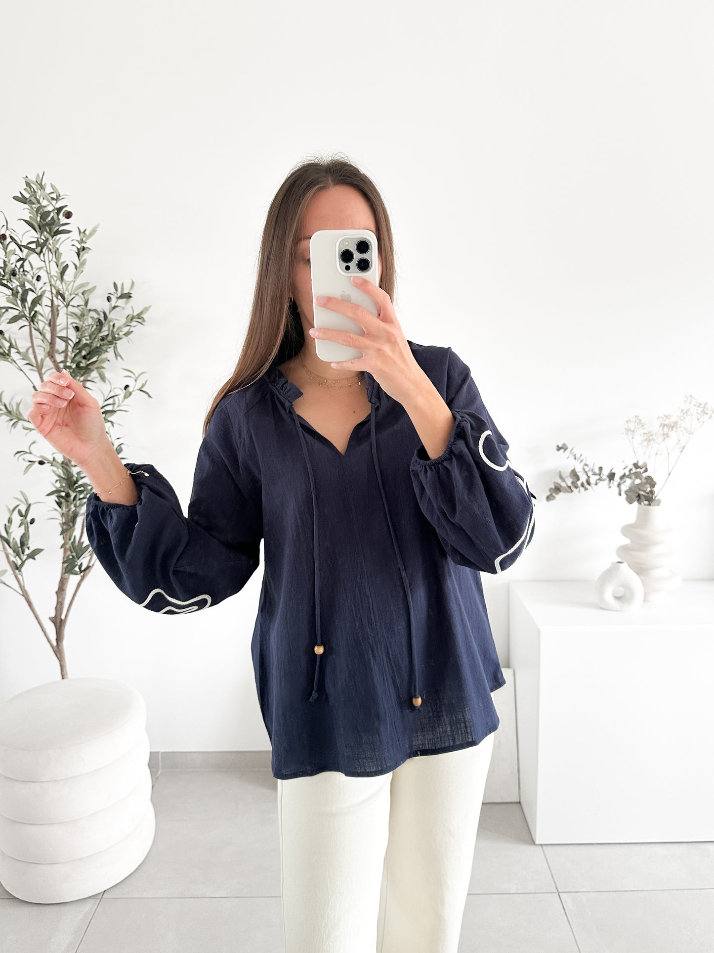 Blouse Maé bleue marine