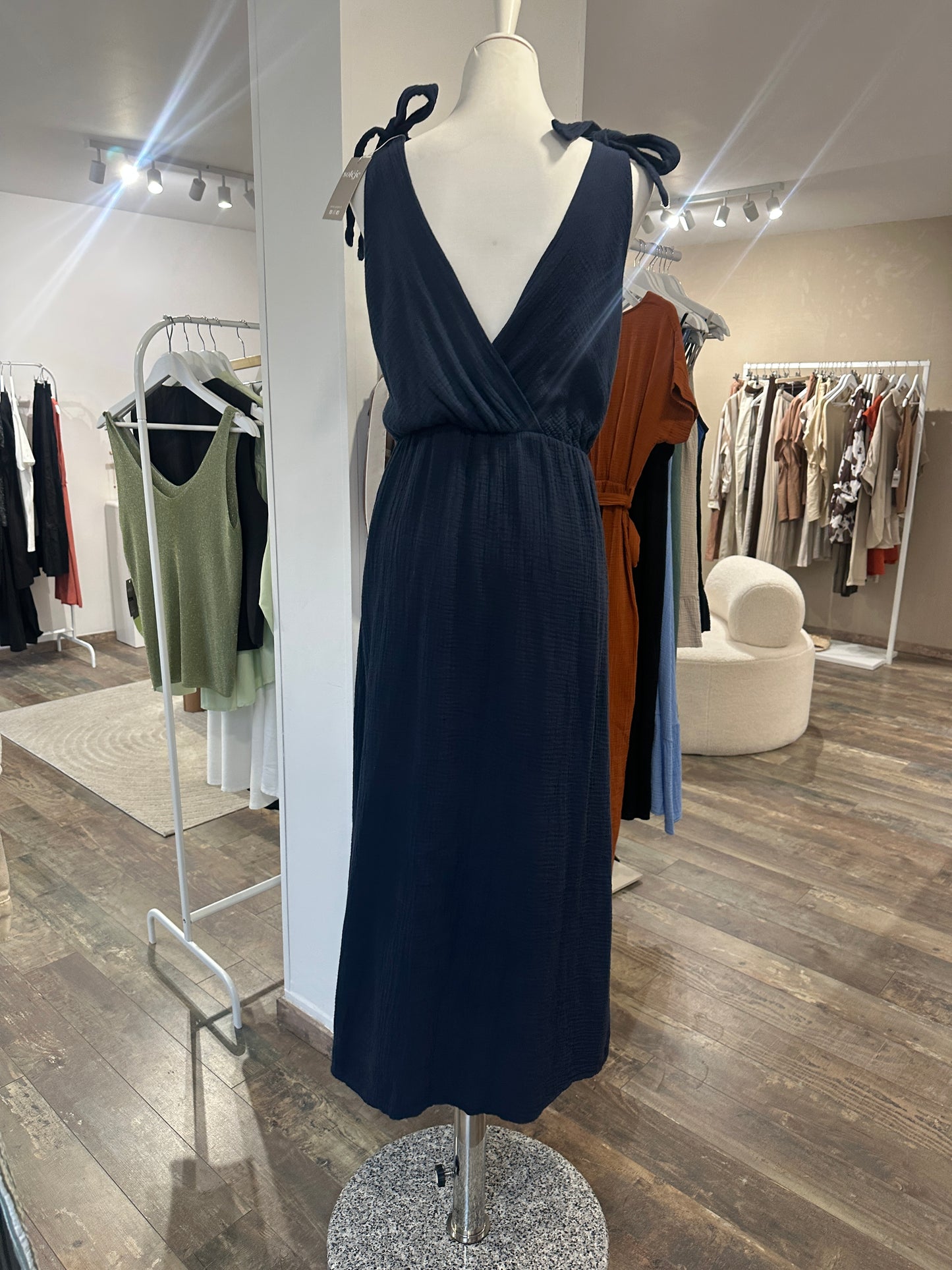 Robe longue marine