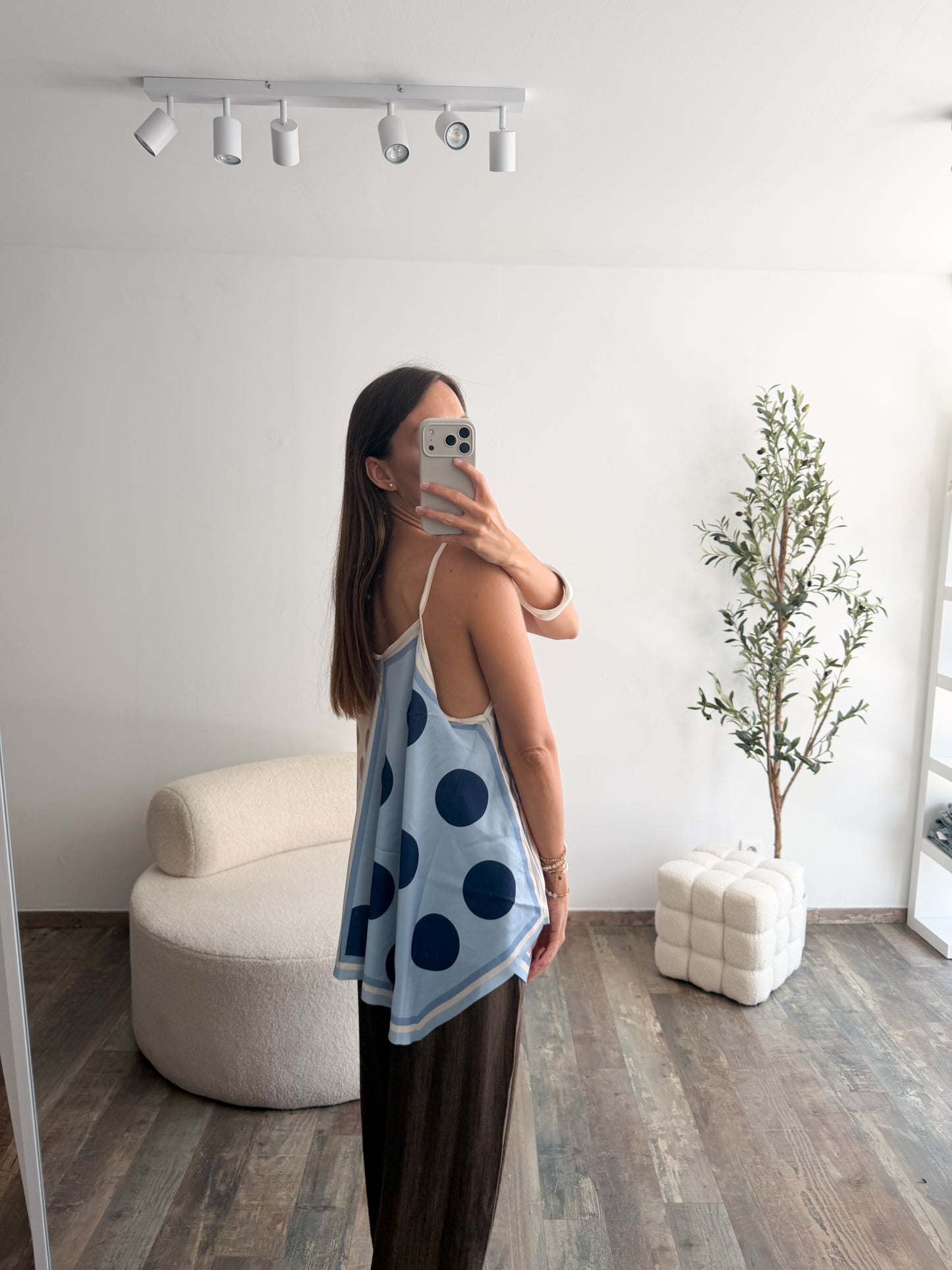 Débardeur foulard bleu