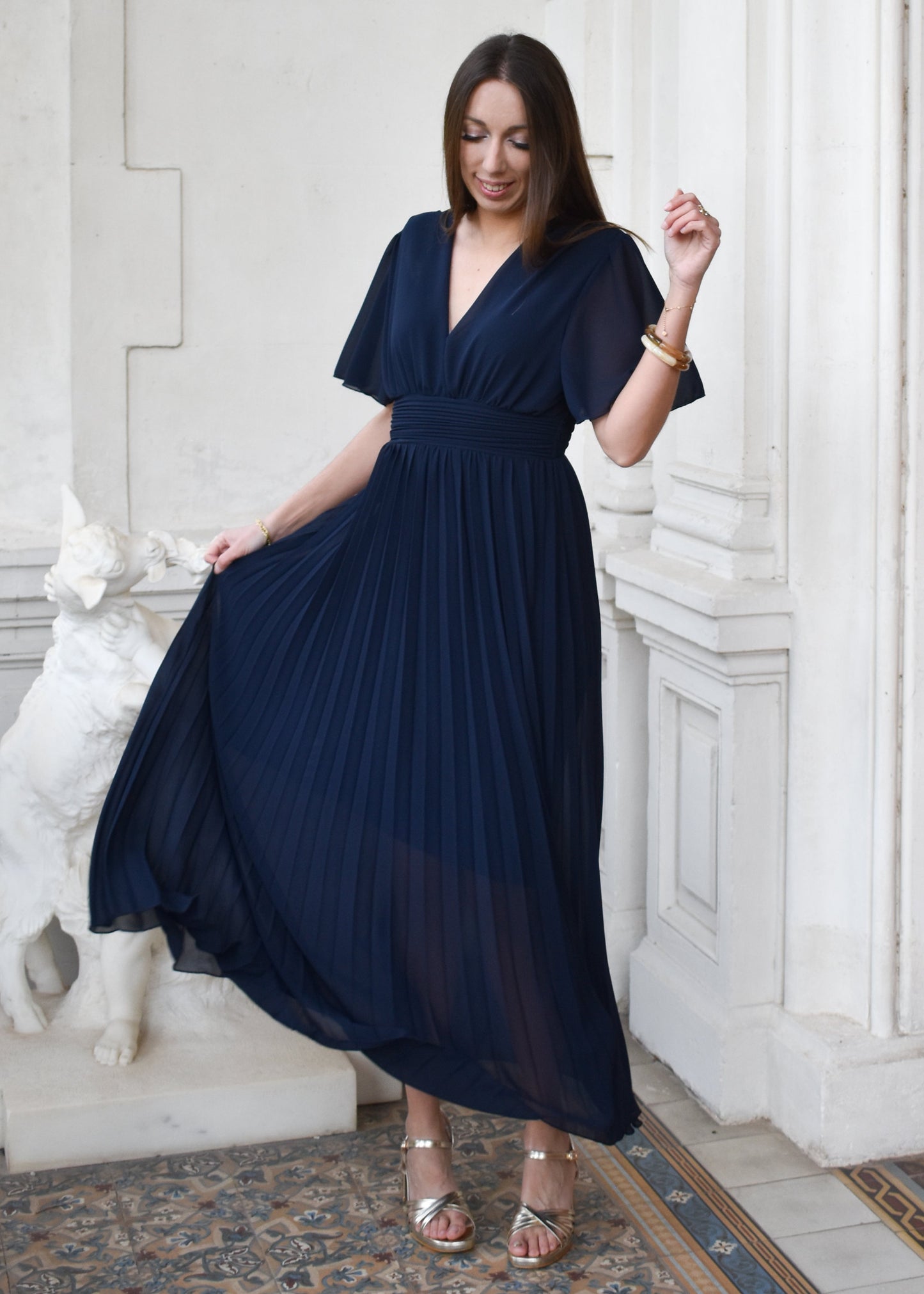 Robe Chaymaa bleue marine