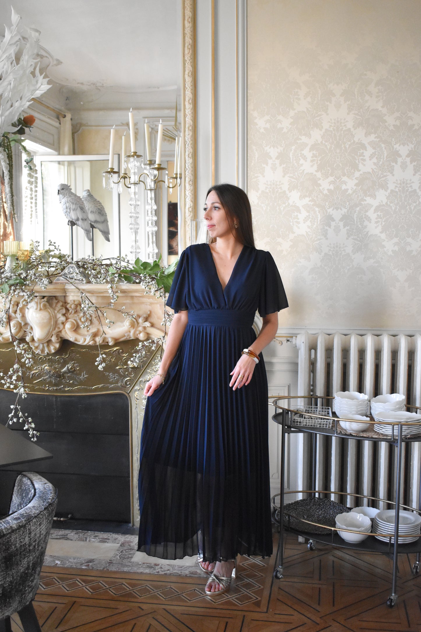 Robe Chaymaa bleue marine