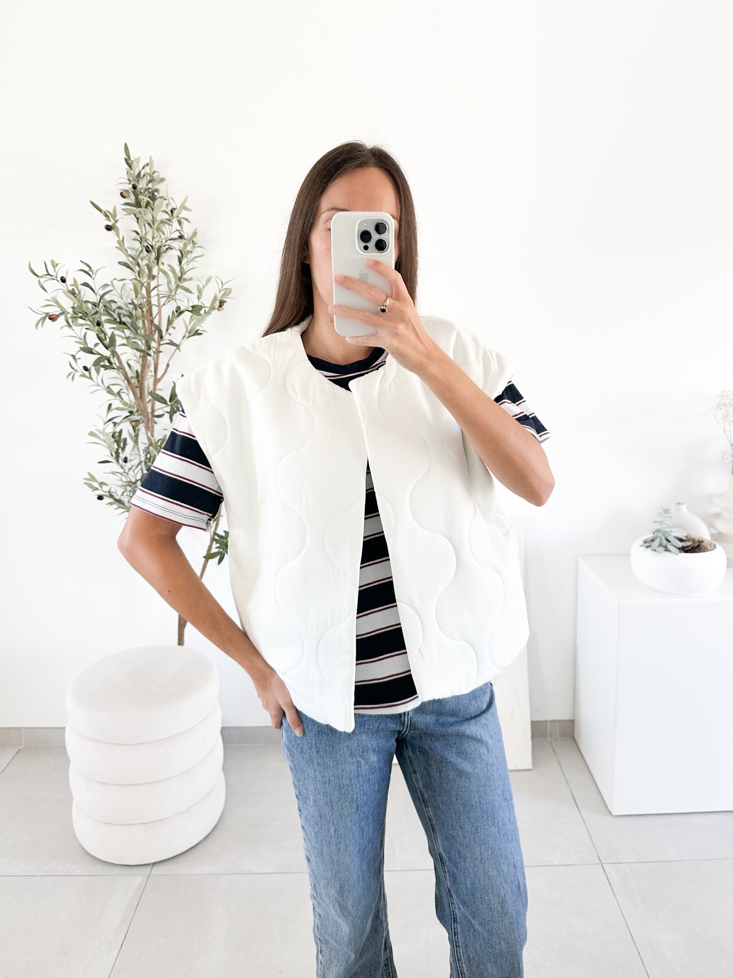 Gilet matelassé blanc