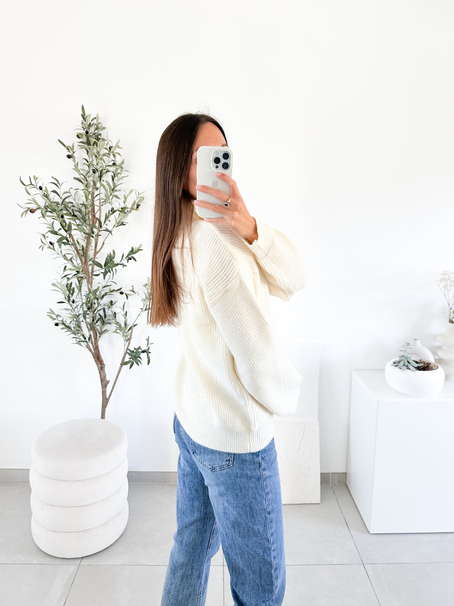 Pull camioneur beige