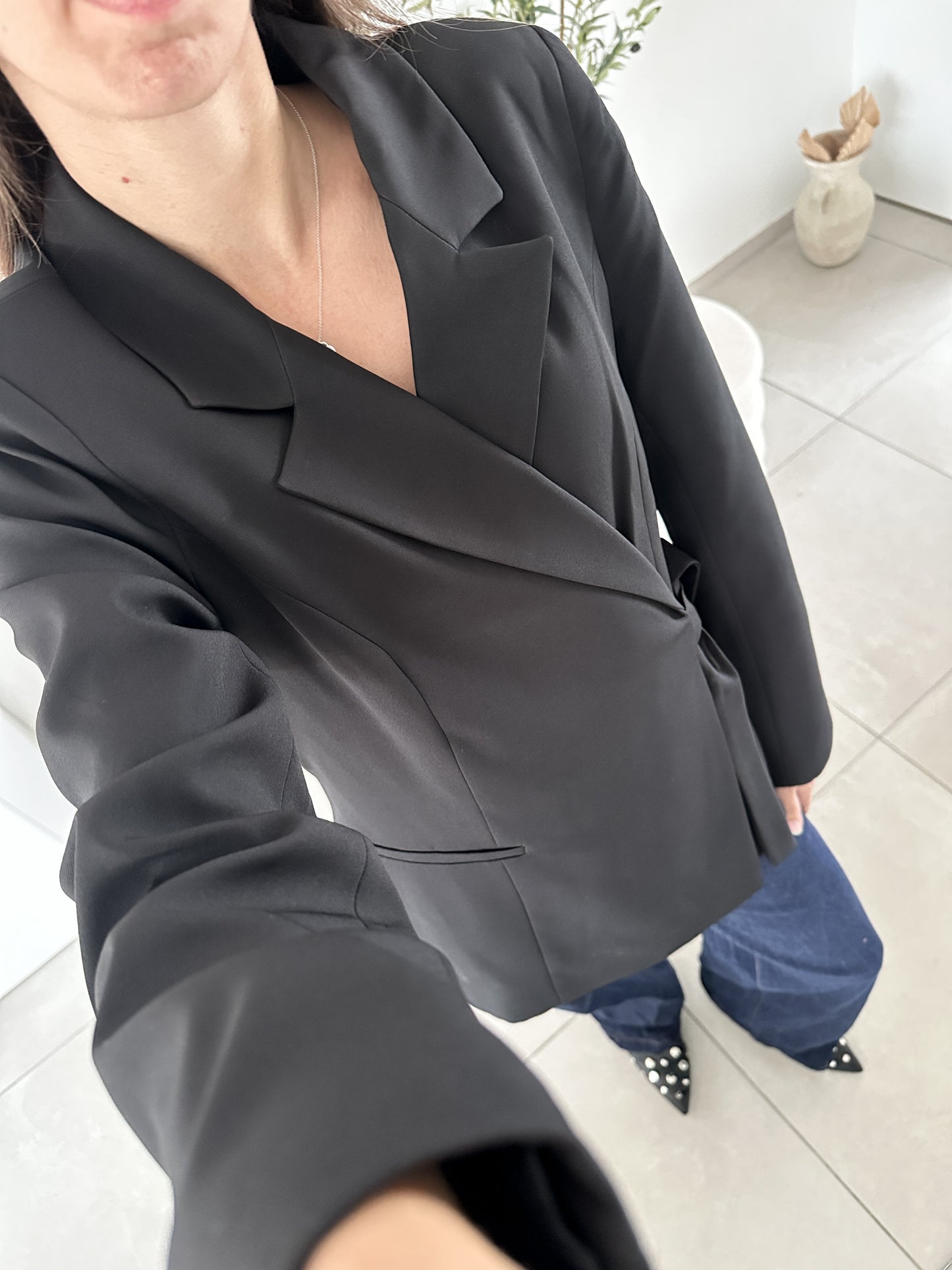 Blazer noué noir Naf Naf