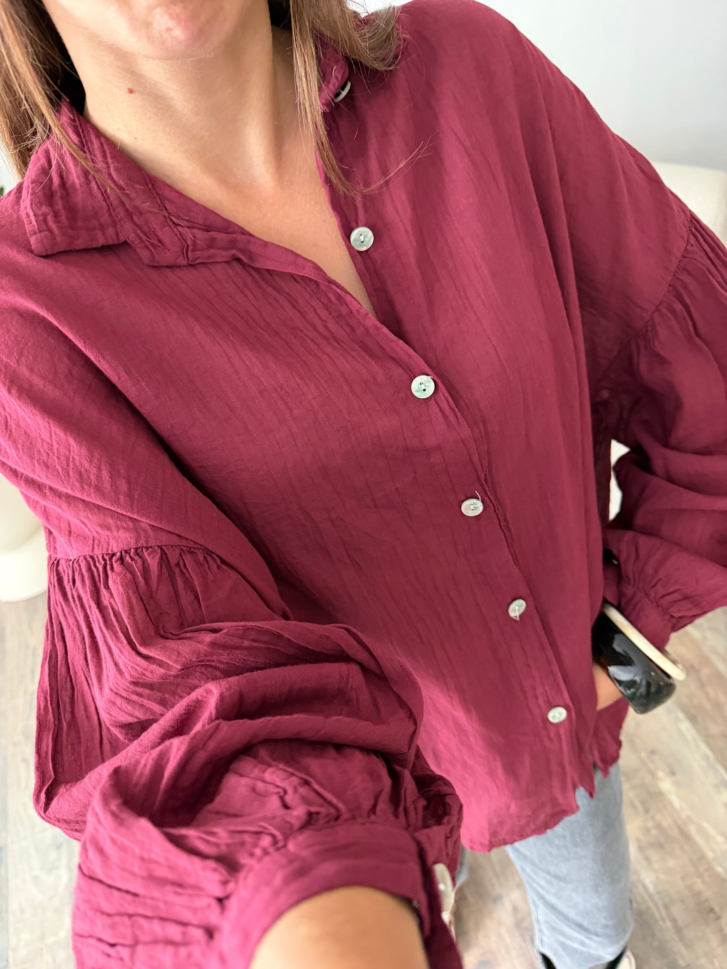 Blouse Céline bordeaux