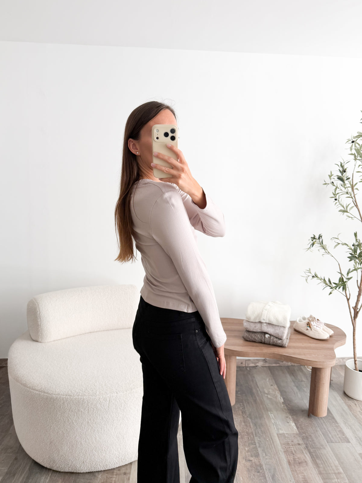 T-shirt basic taupe