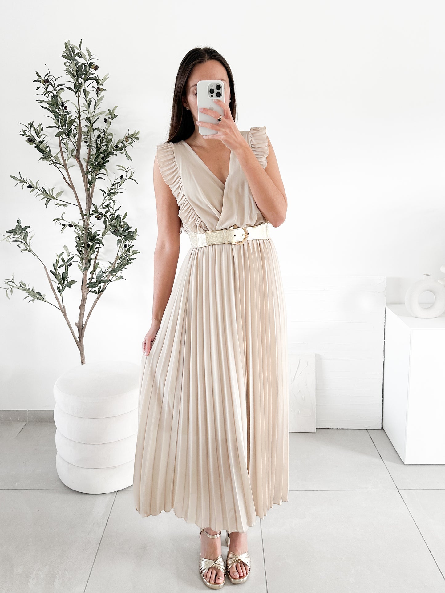 Robe Esmée beige