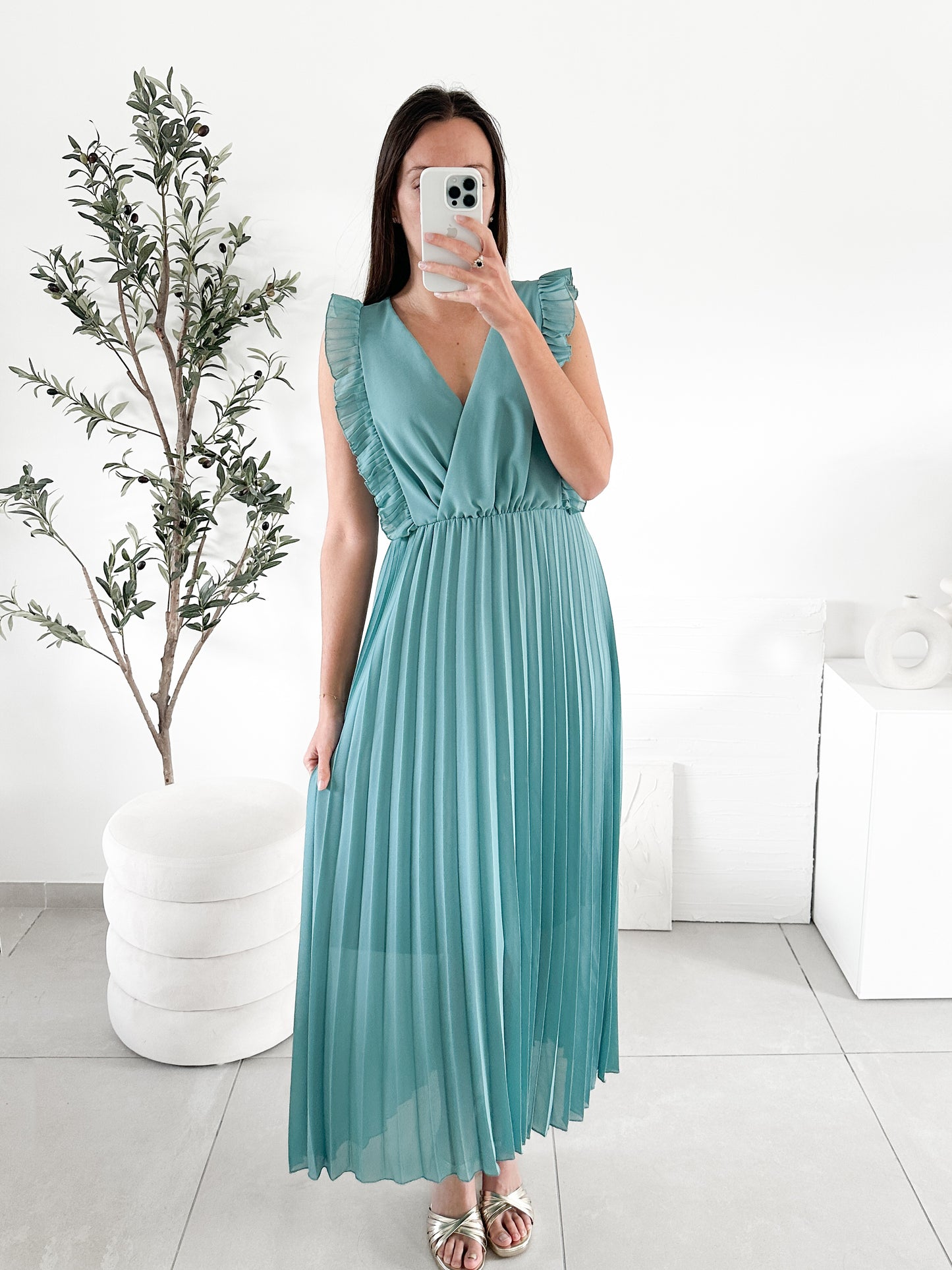 Robe Esmée céladon