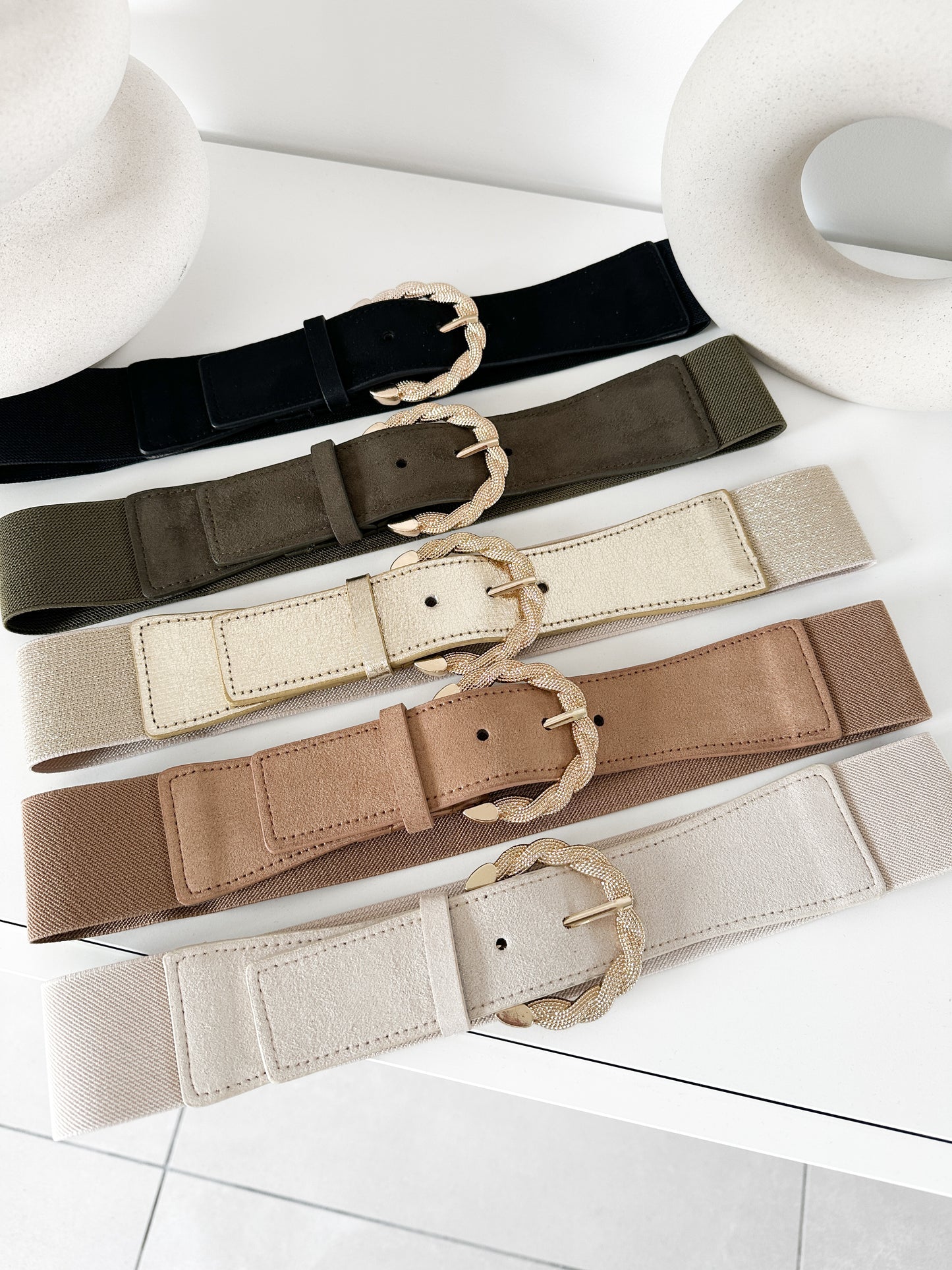 Ceinture élastique torsadée (couleur au choix)