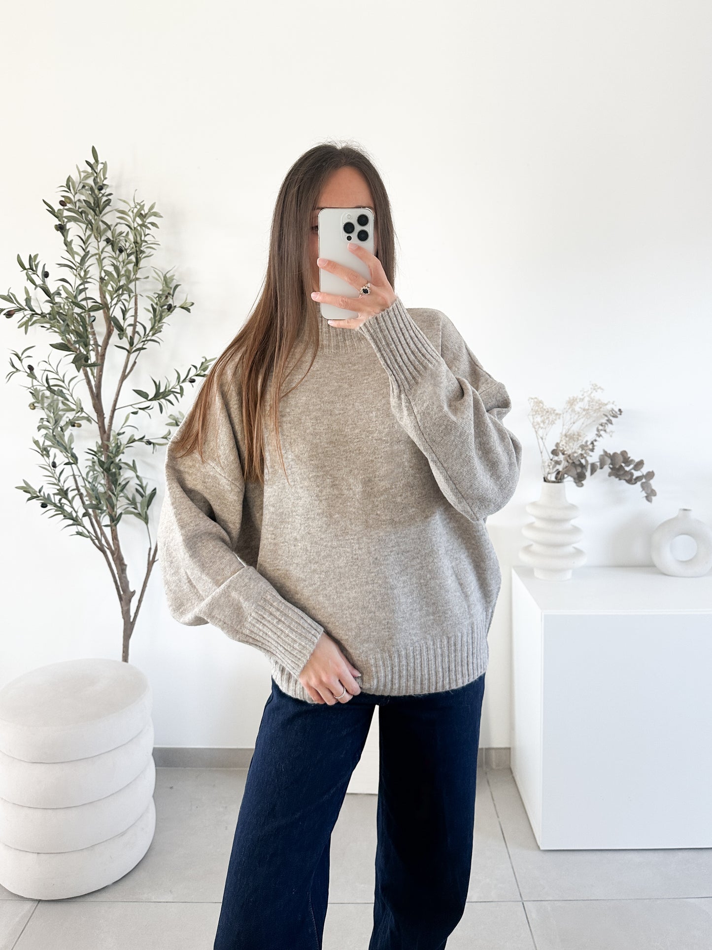 Pull oversize col montant (2 couleur)
