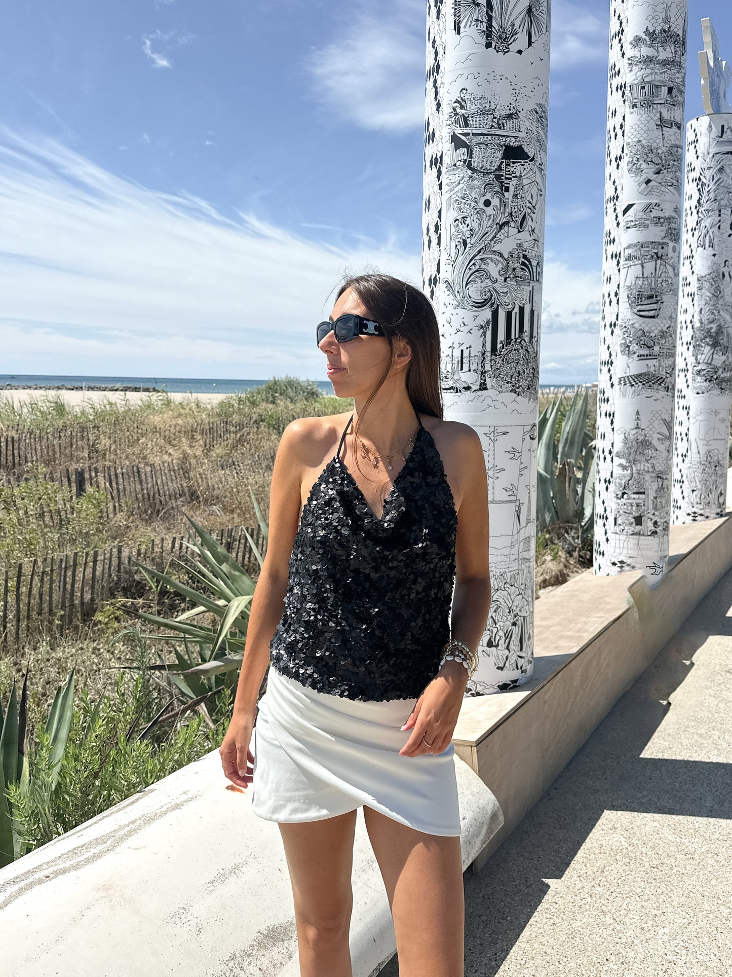 Top Chloé noir