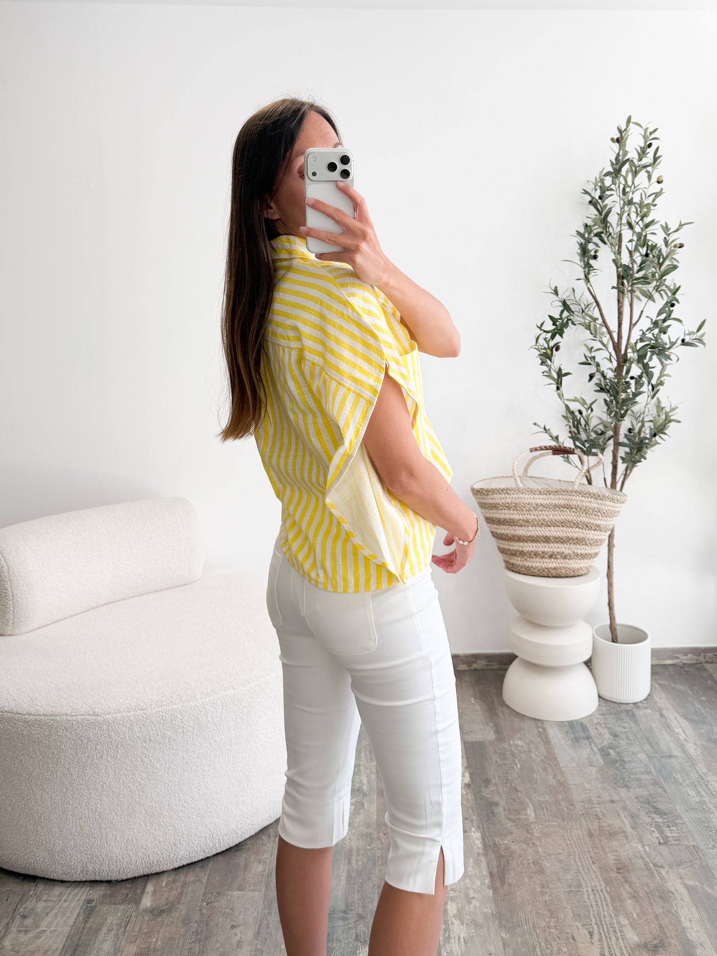 Chemise rayée jaune