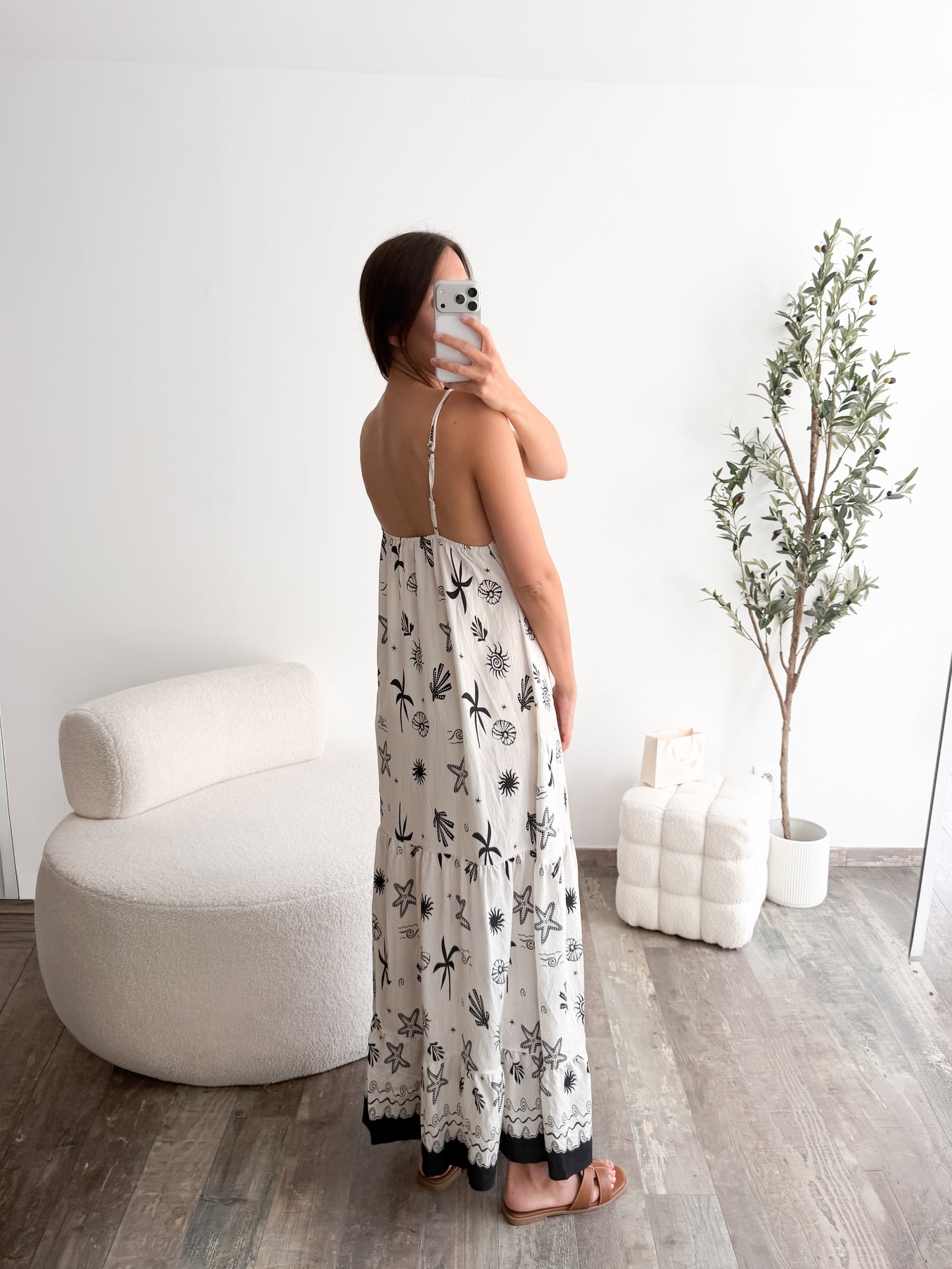 Robe Coquillages noire
