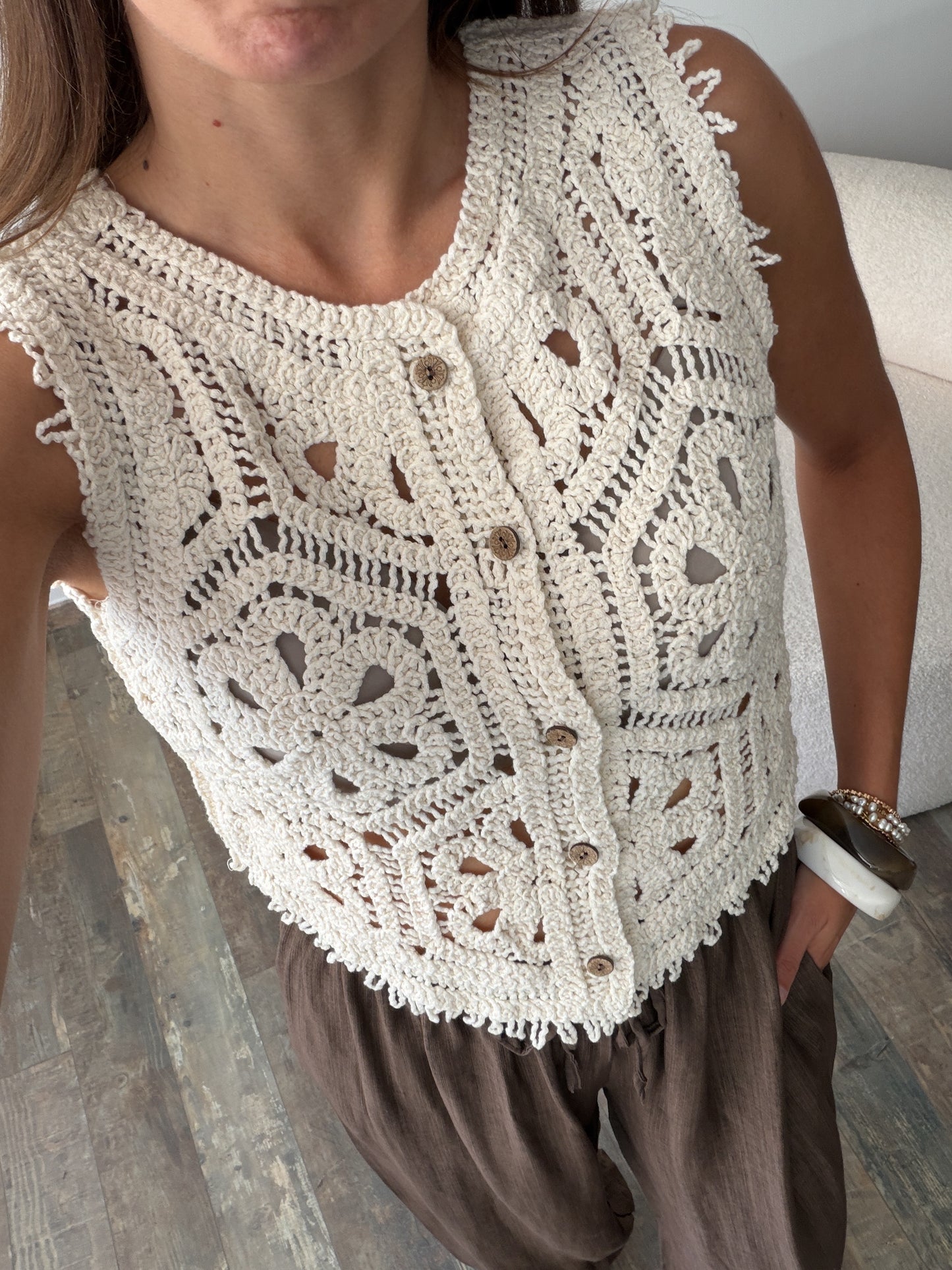 Top en crochet Viana