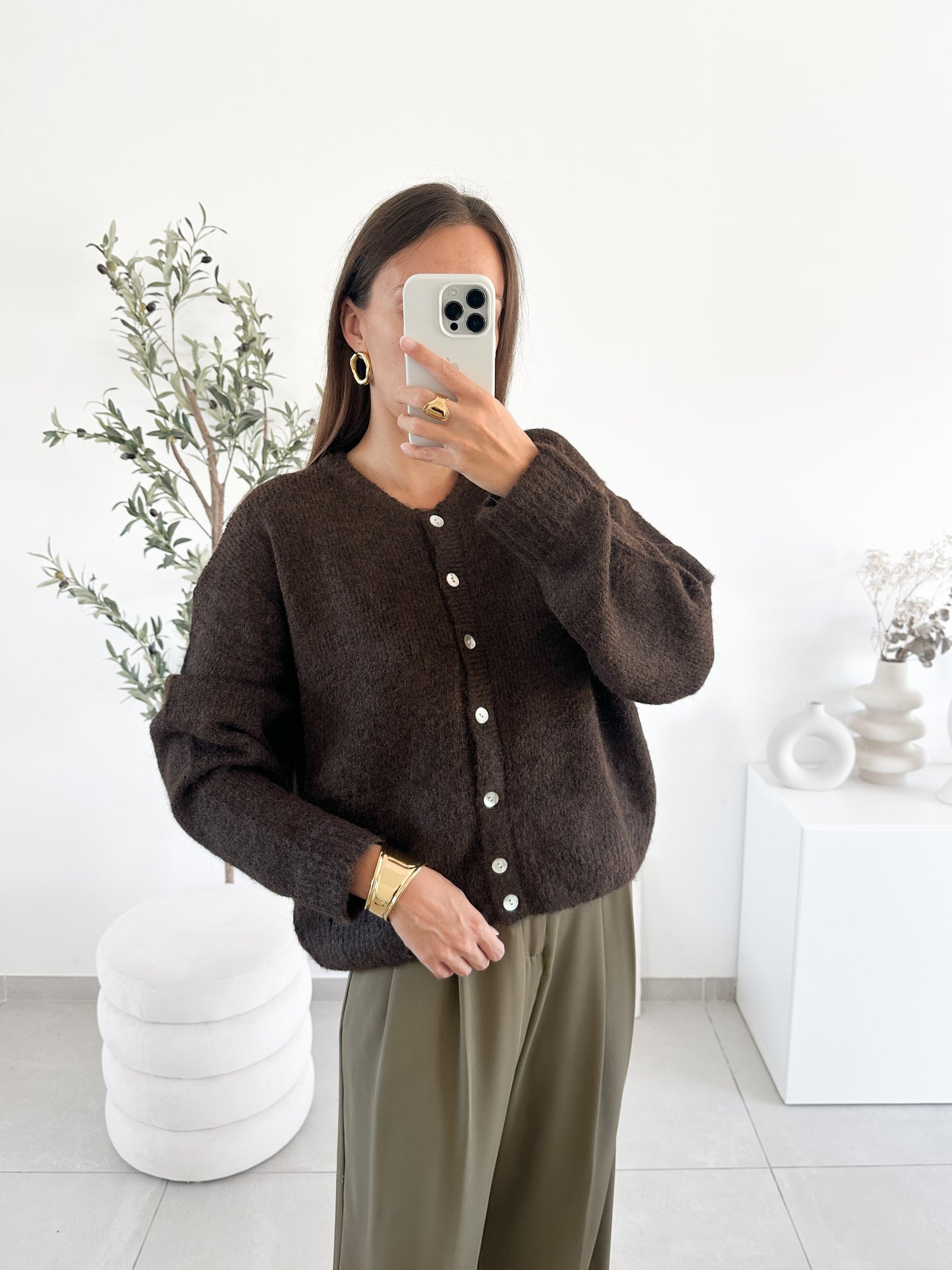 Gilet Yelda marron