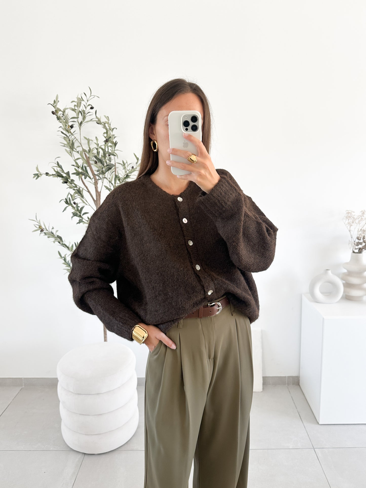 Gilet Yelda marron