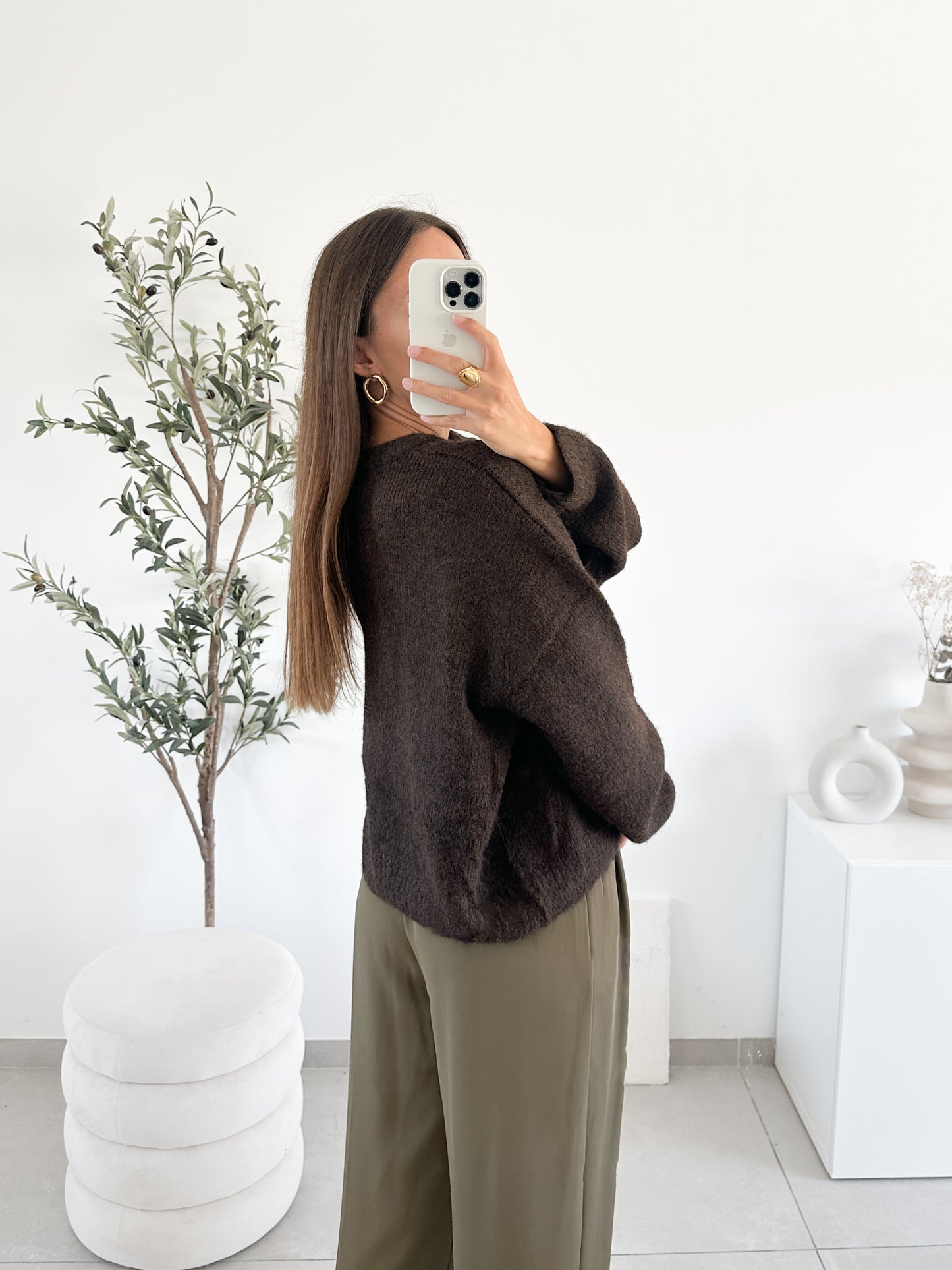 Gilet Yelda marron