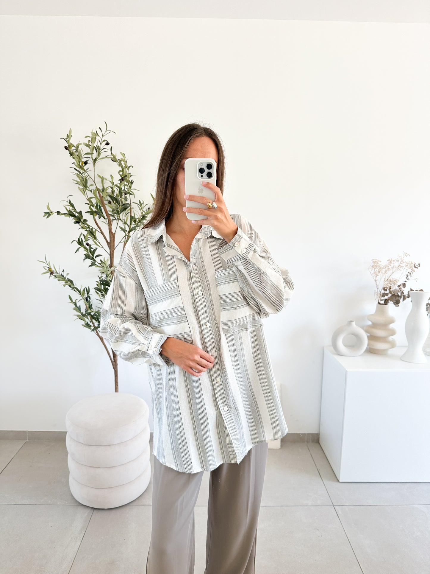 Chemise rayé oversize