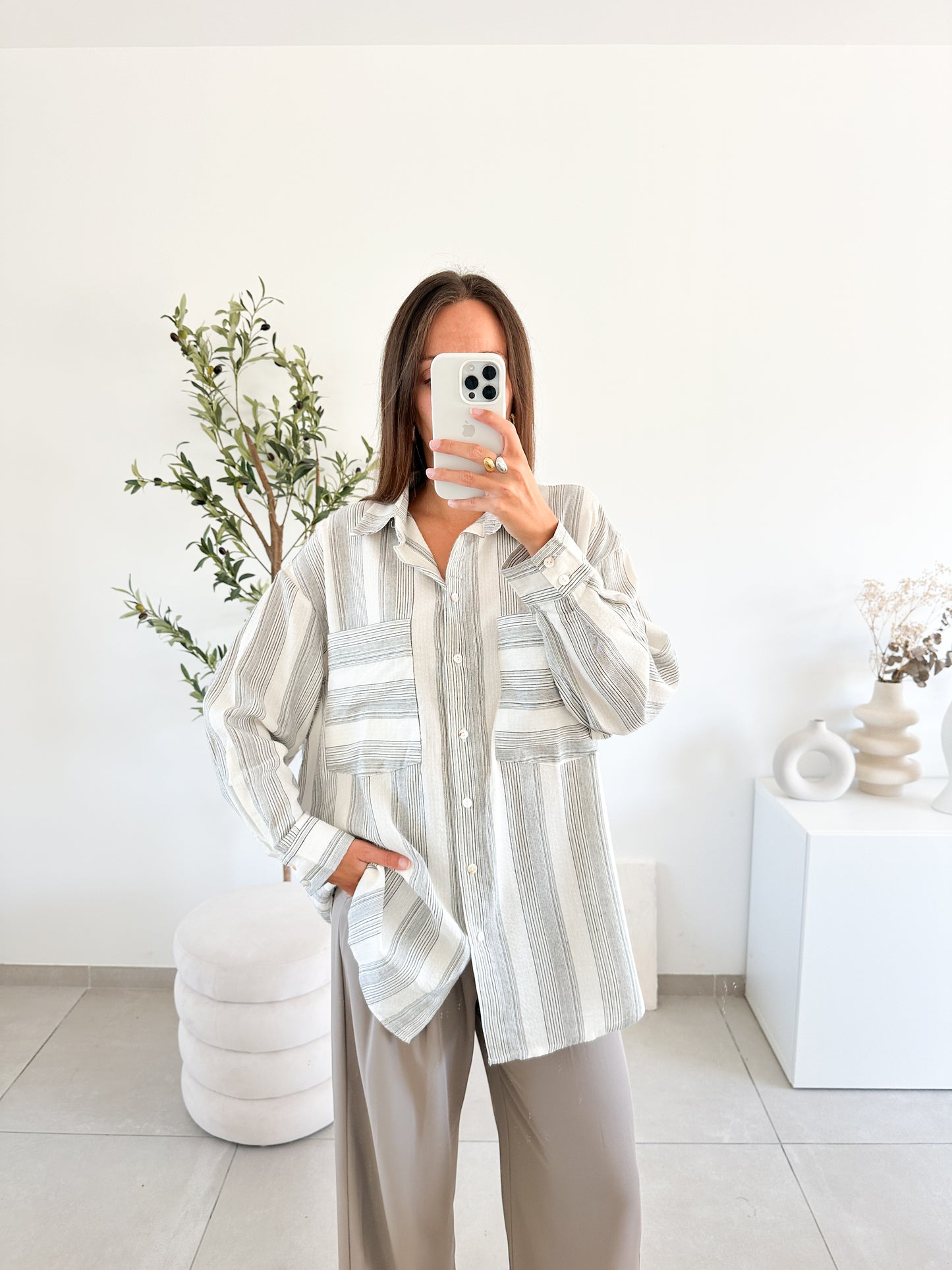 Chemise rayé oversize