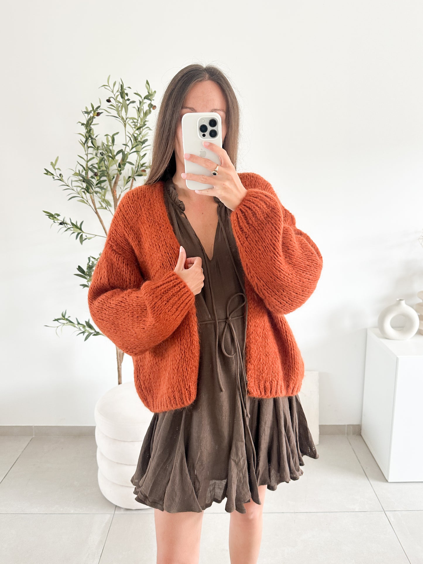 Gilet Clara Mohair rouille