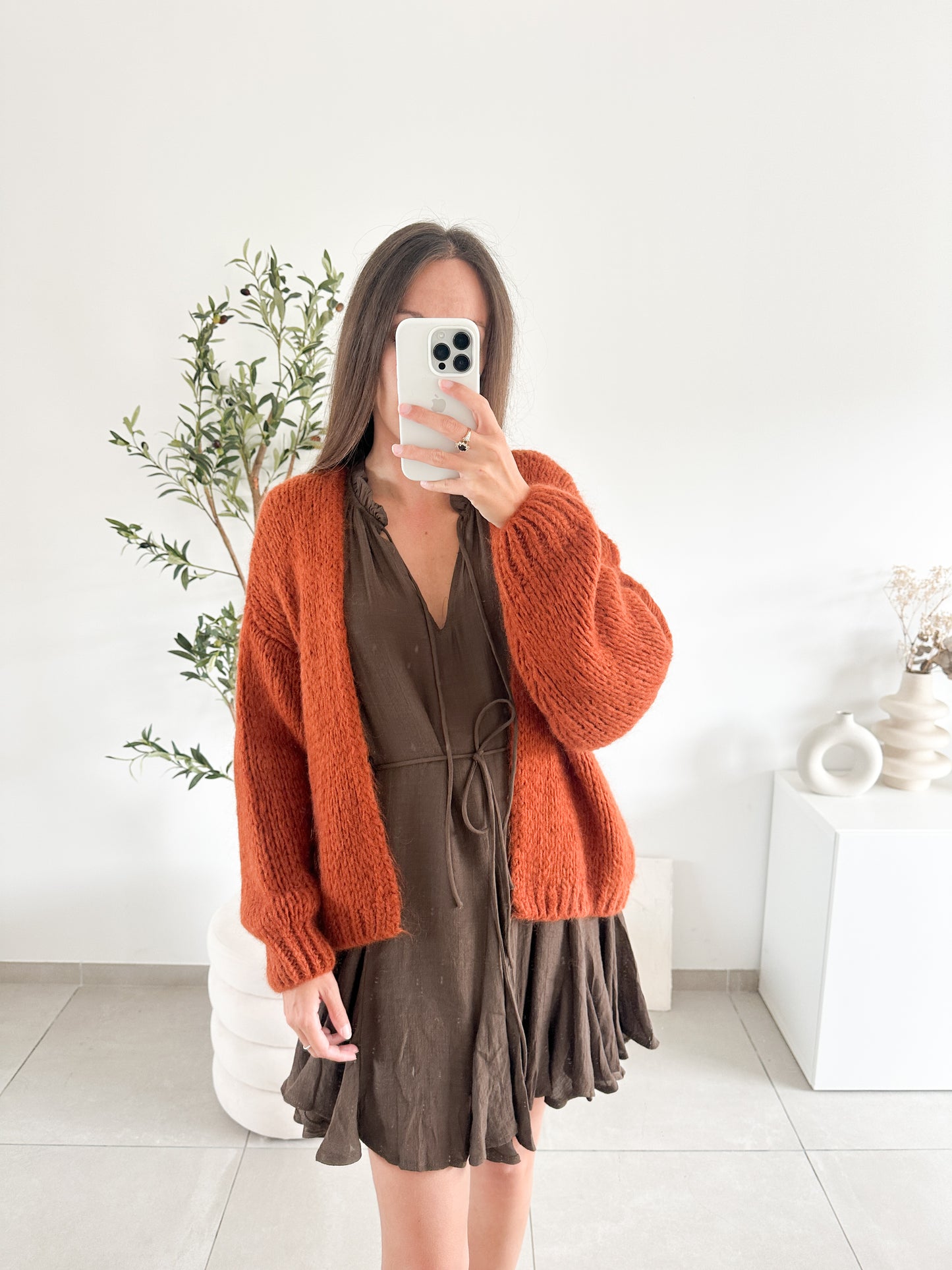 Gilet Clara Mohair rouille