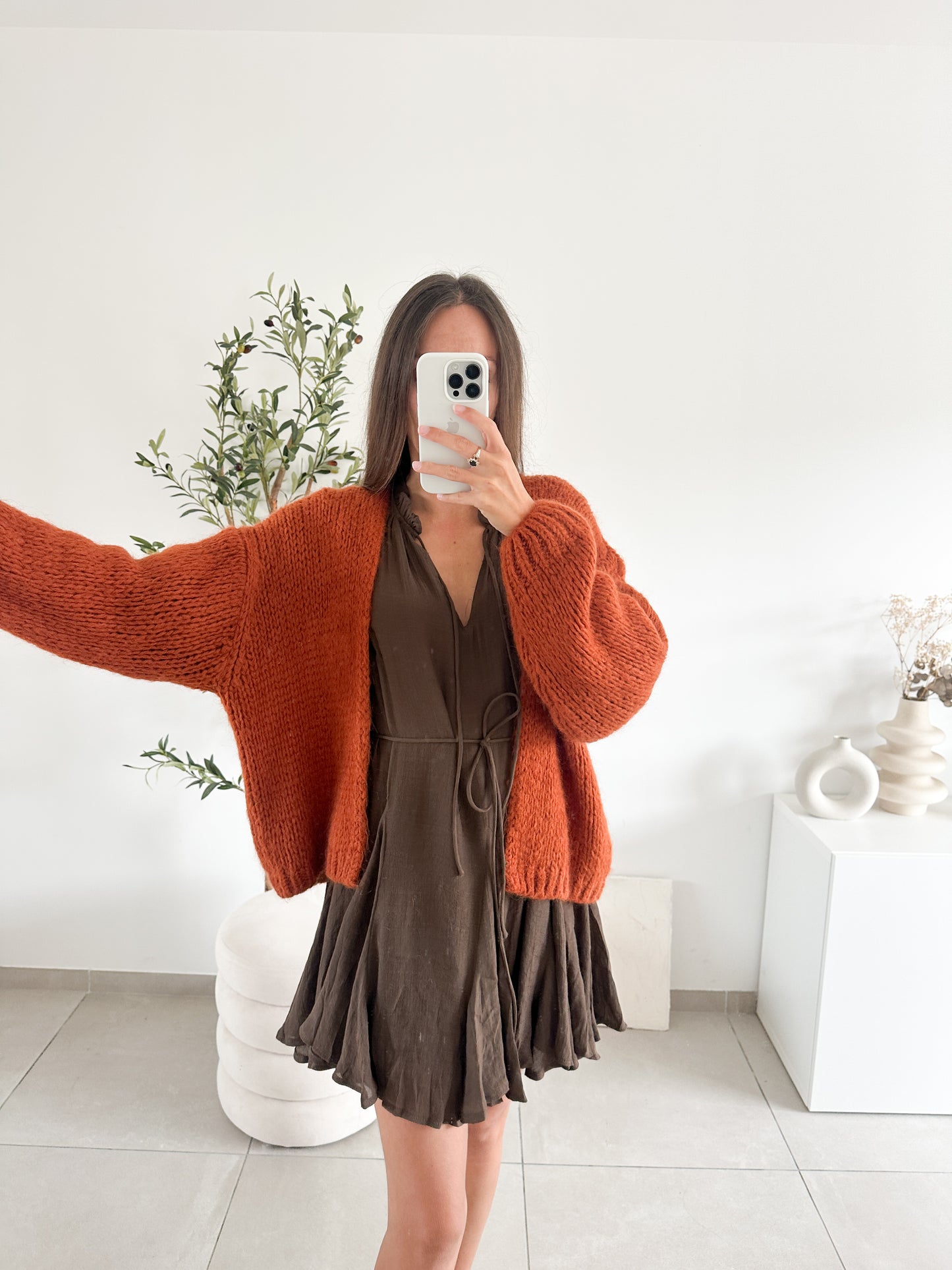Gilet Clara Mohair rouille