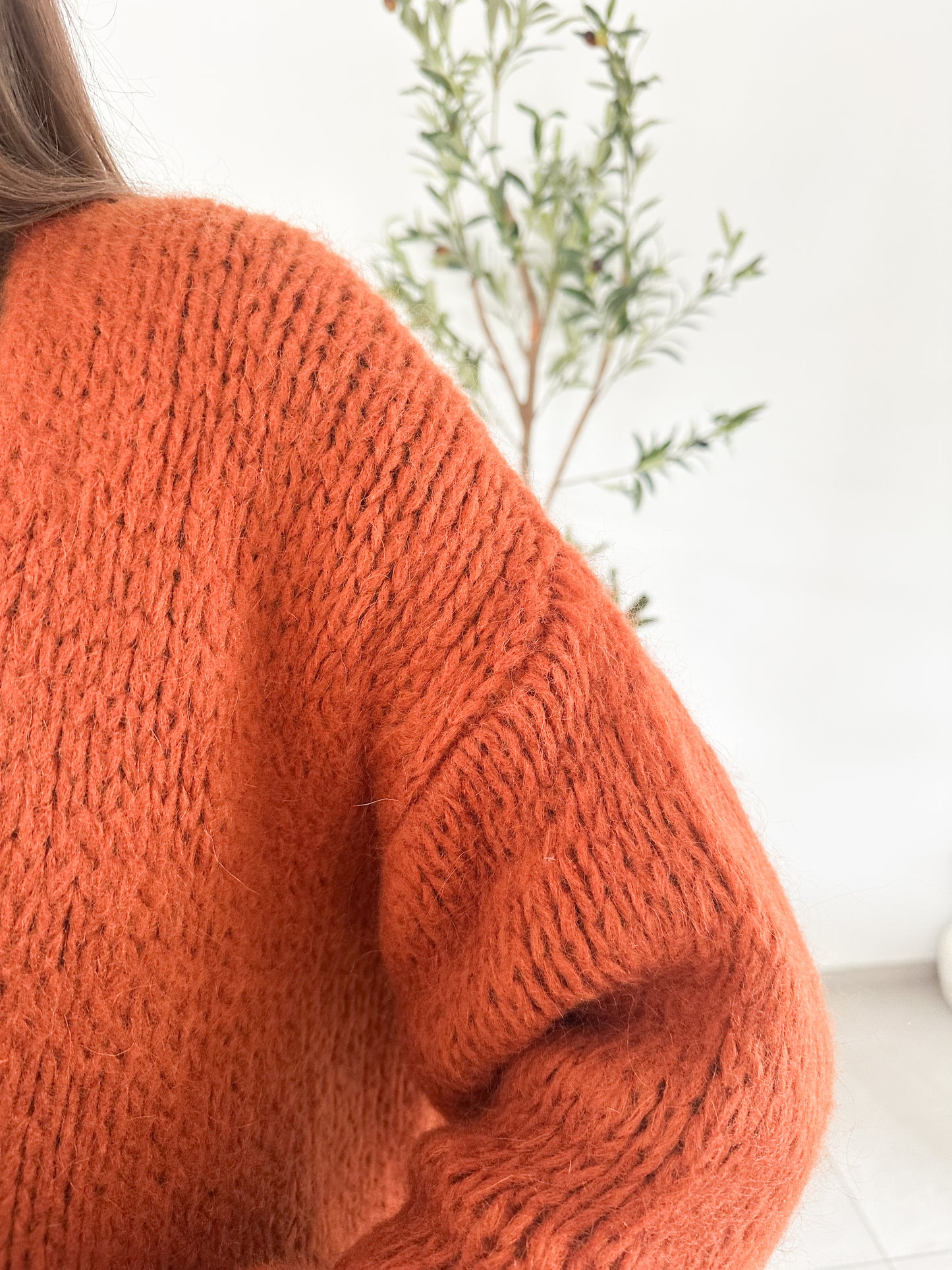 Gilet Clara Mohair rouille
