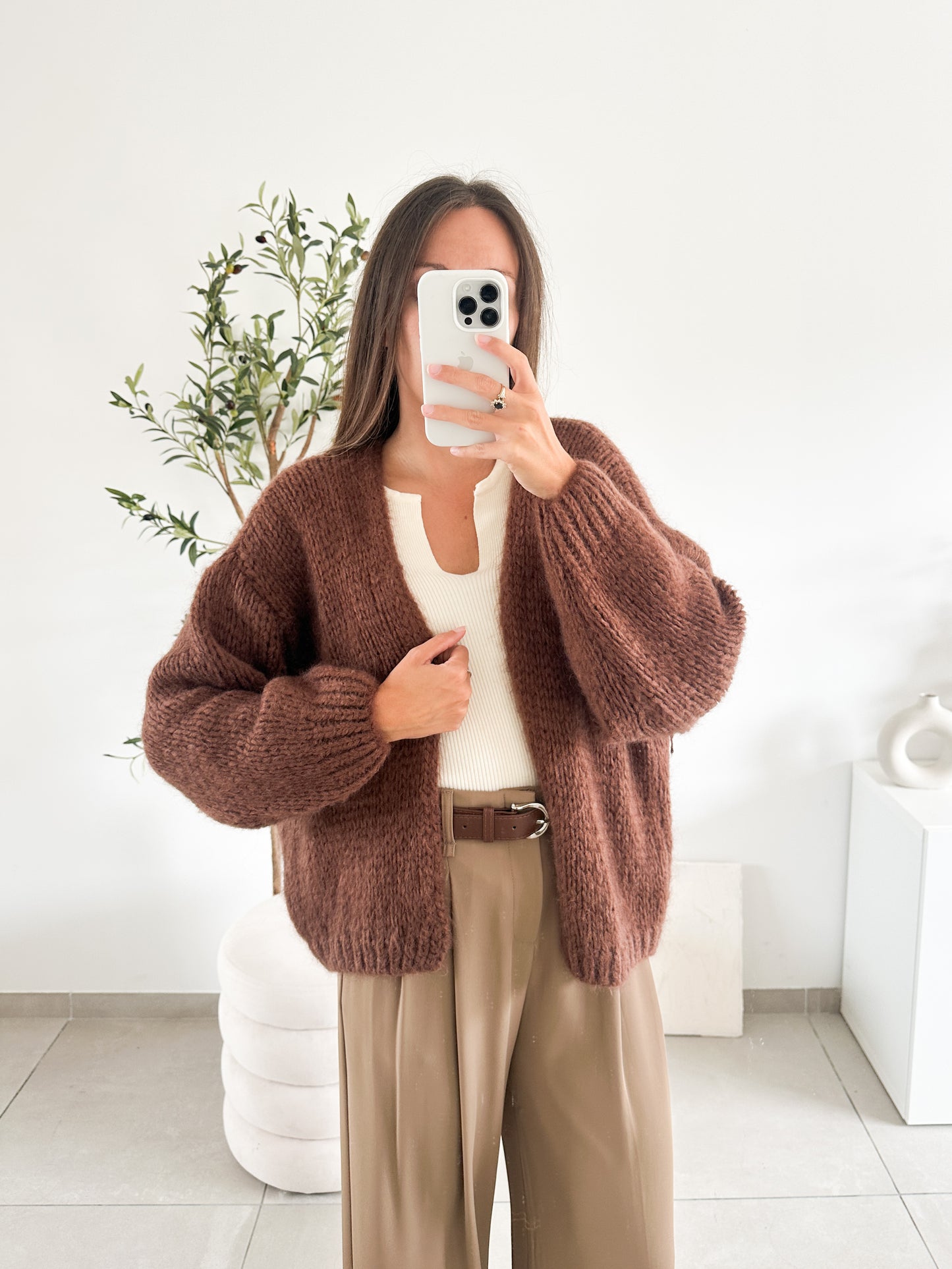 Gilet Clara Mohair marron