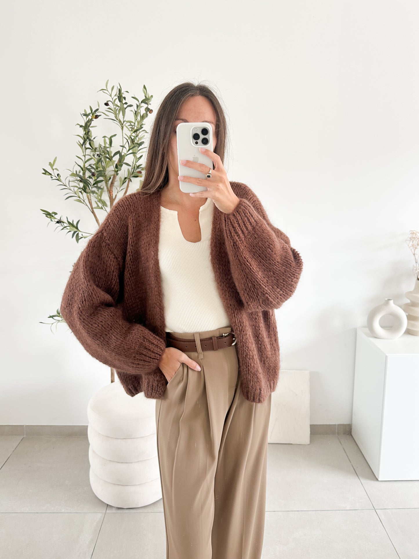 Gilet Clara Mohair marron