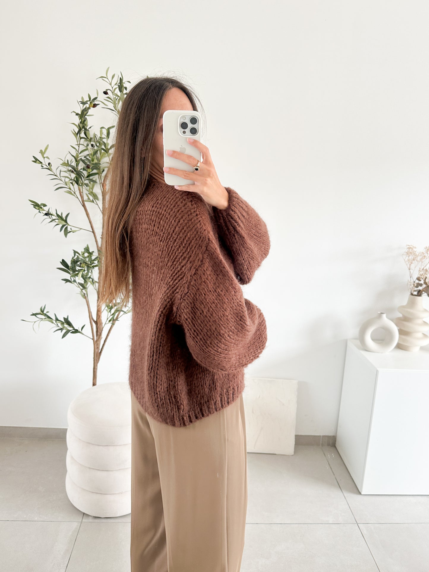 Gilet Clara Mohair marron