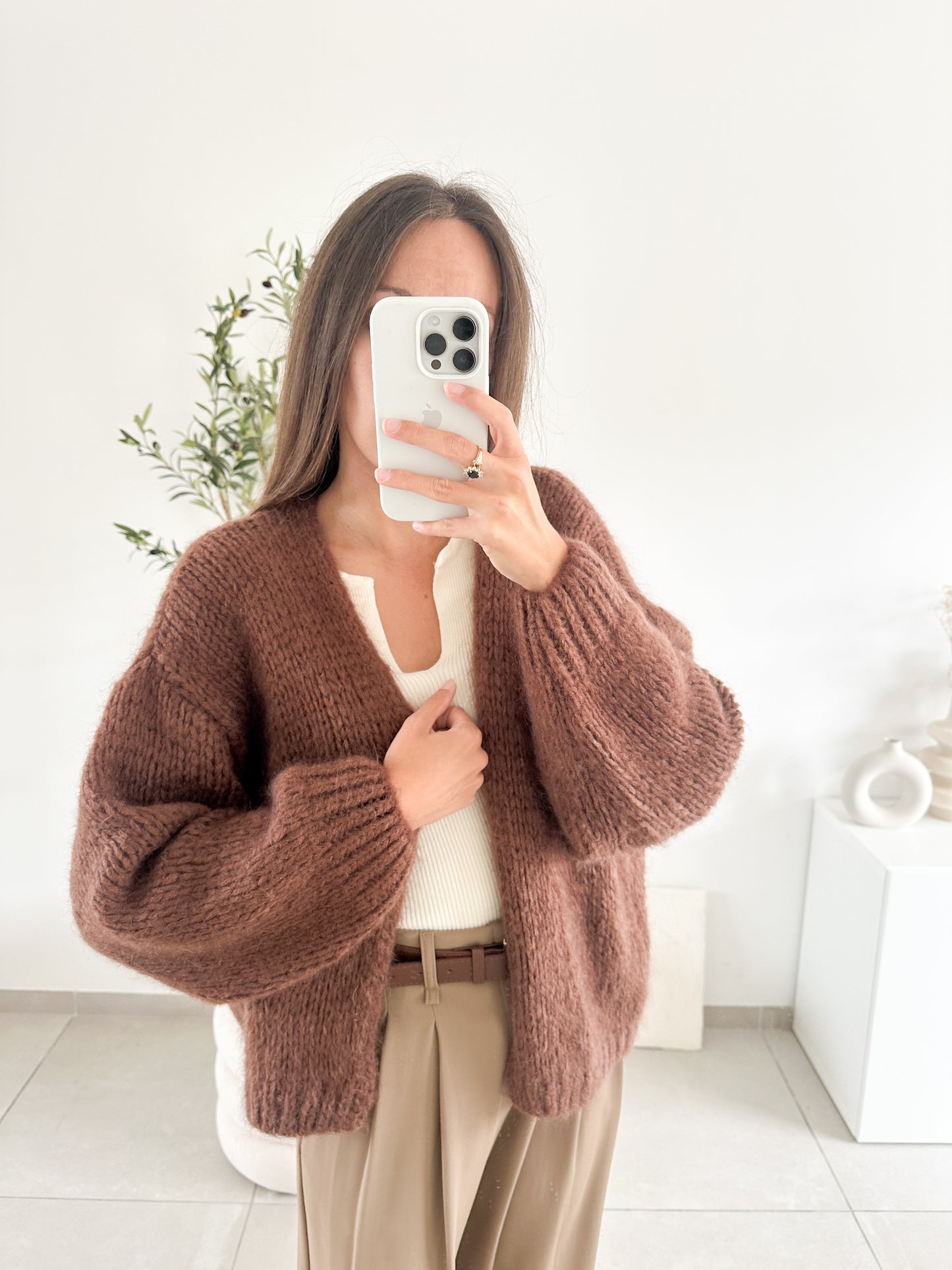 Gilet Clara Mohair marron