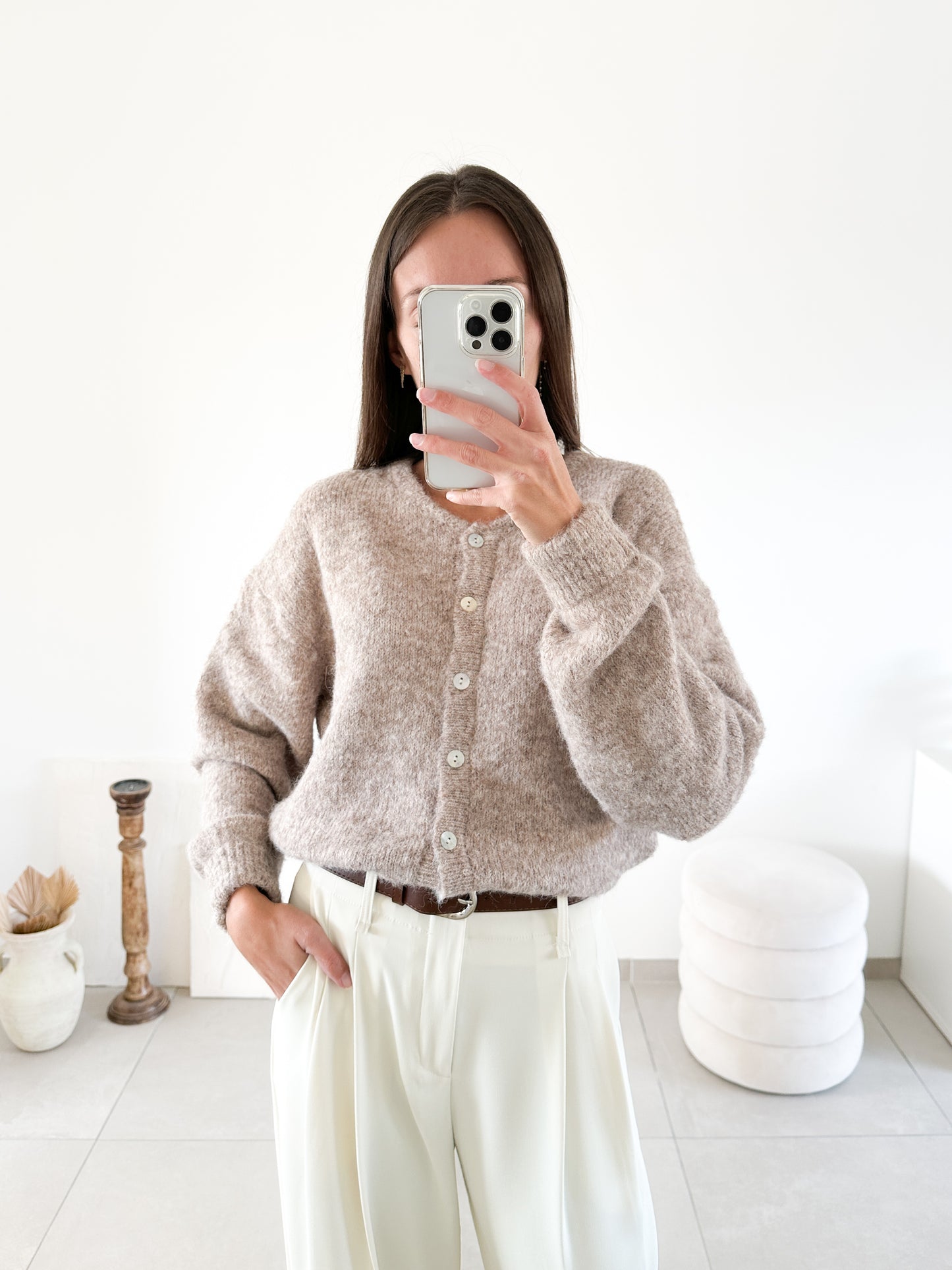 Gilet Yelda taupe