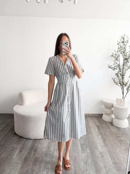 Robe en coton rayée (jusqu'au 46)