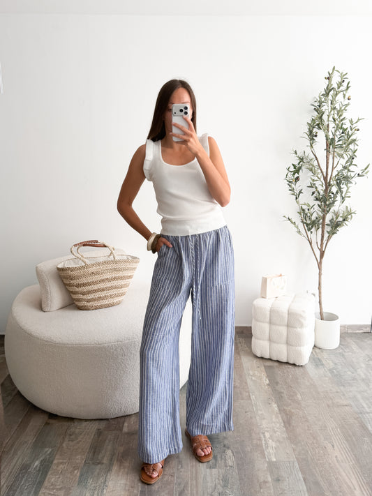 Pantalon rayé léger
