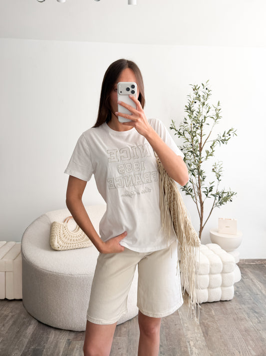 T-shirt Nice blanc