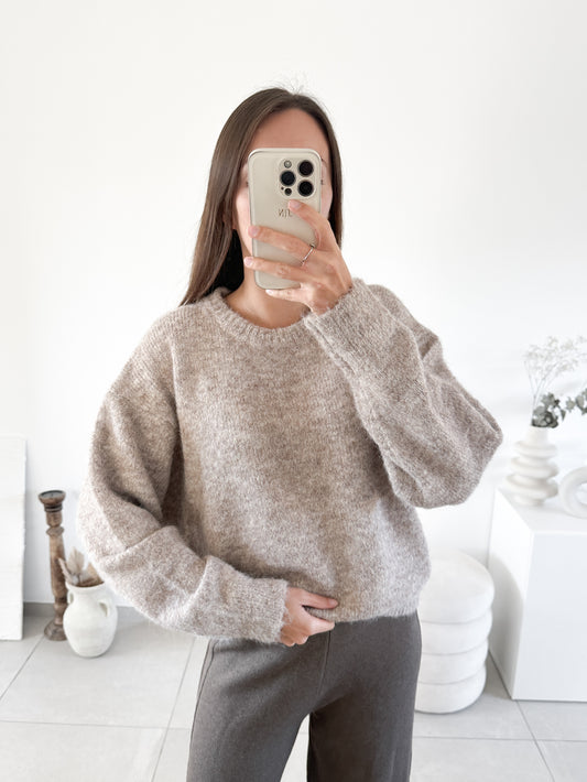 Pull Yelda taupe