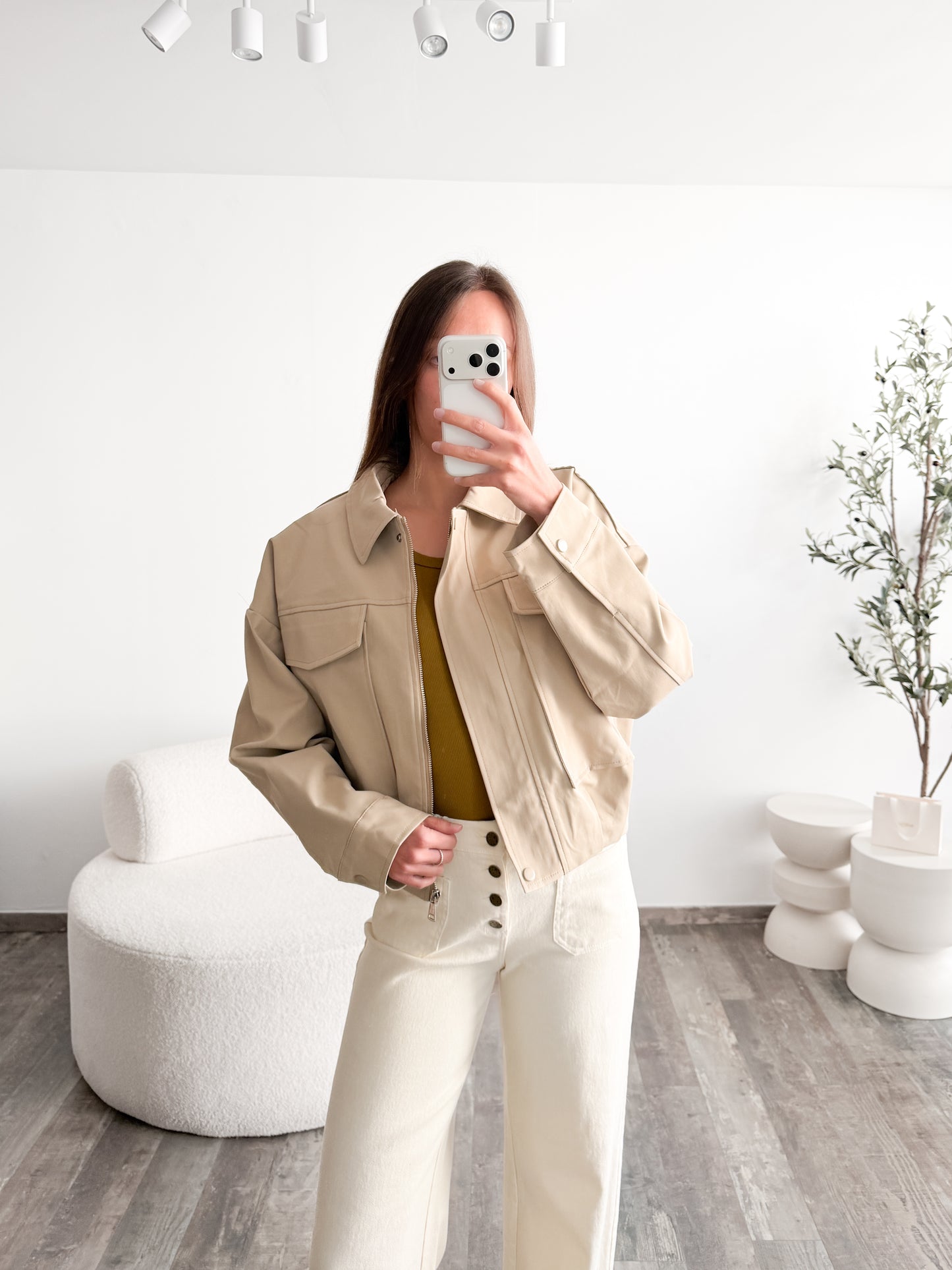 Veste structurée beige