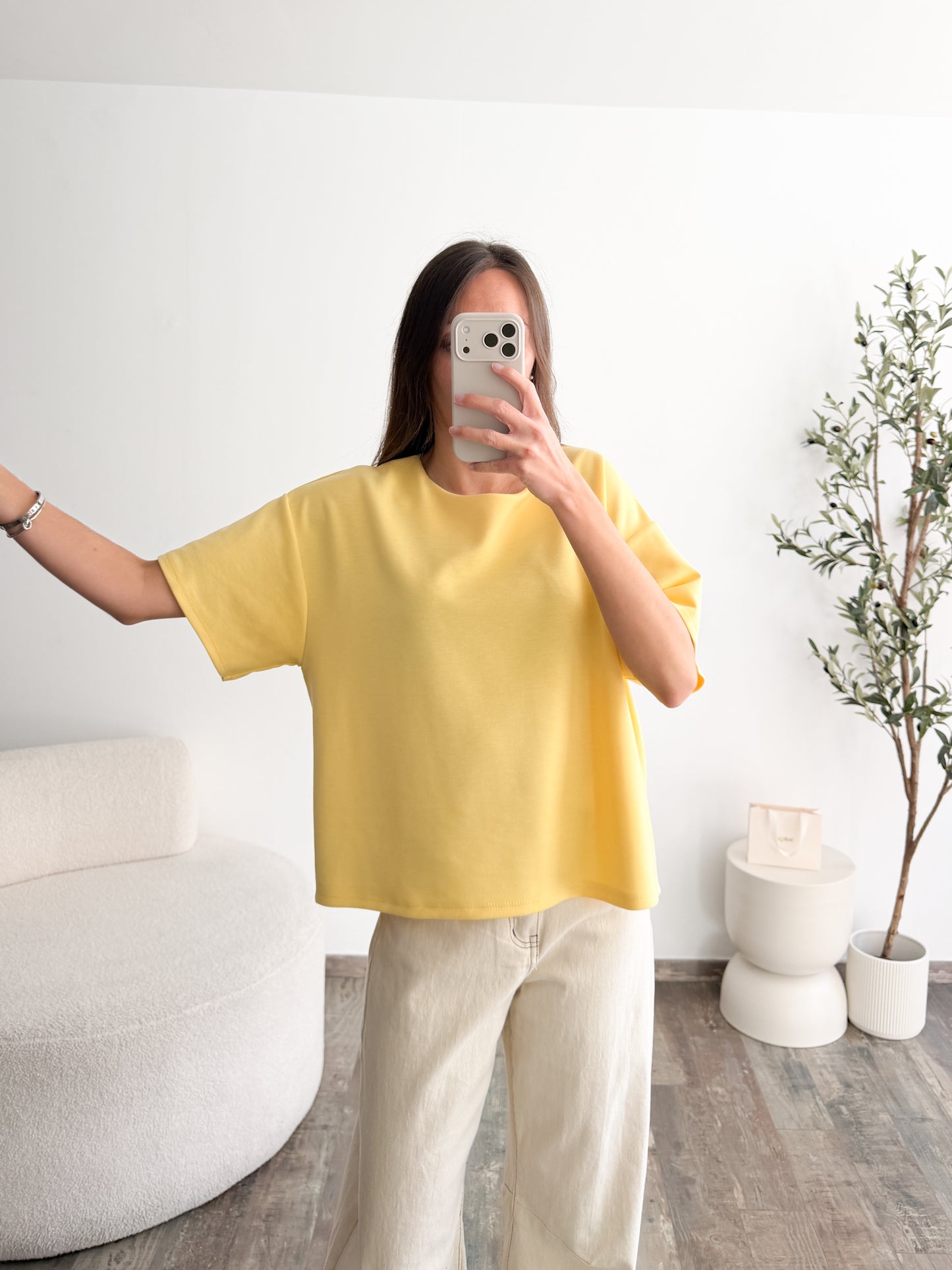 T-shirt oversize jaune