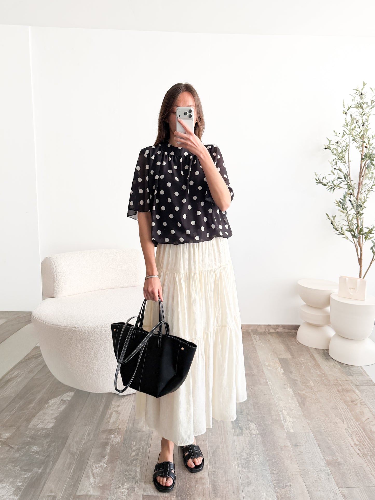 Jupe longue beige
