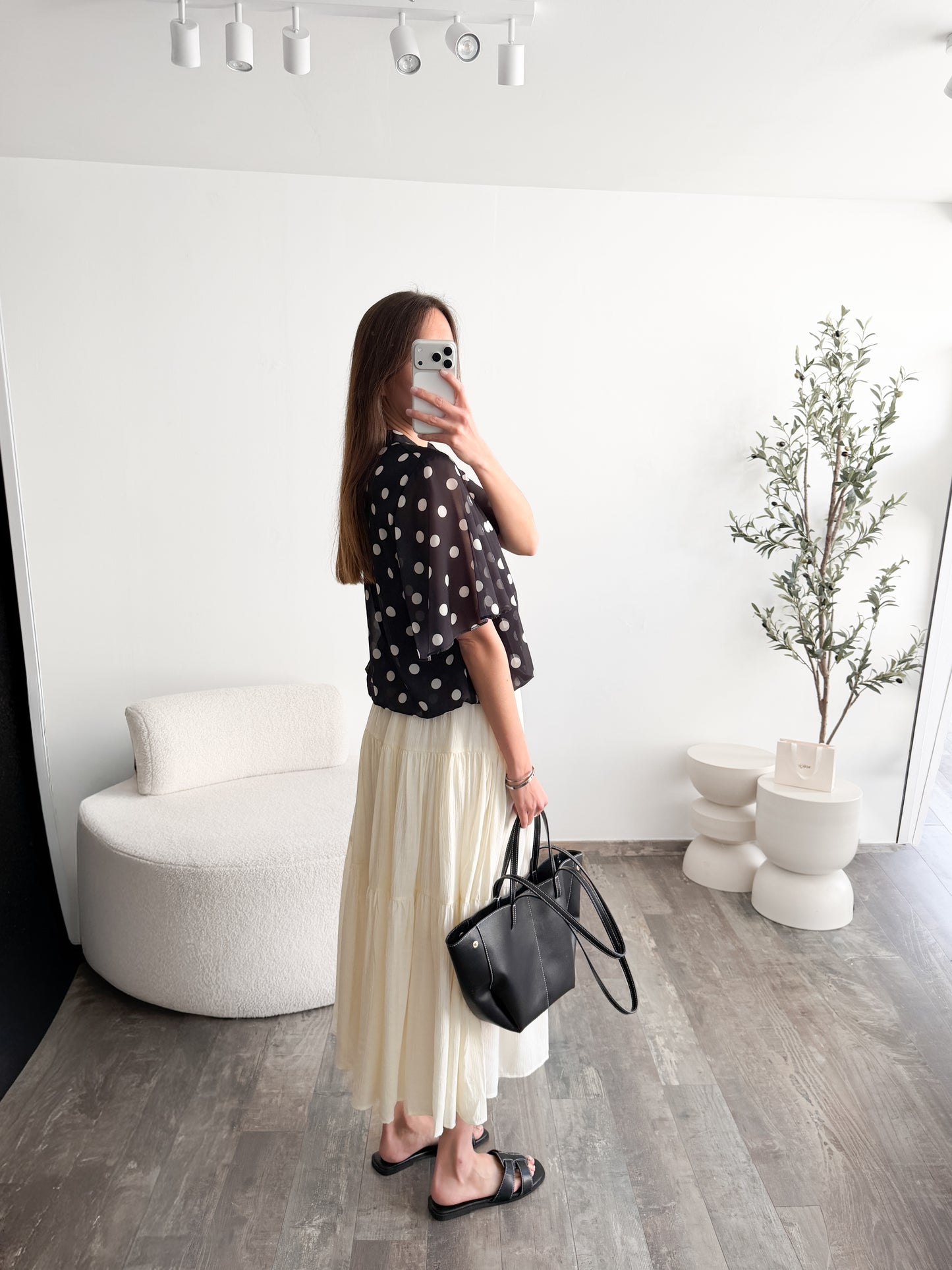Jupe longue beige