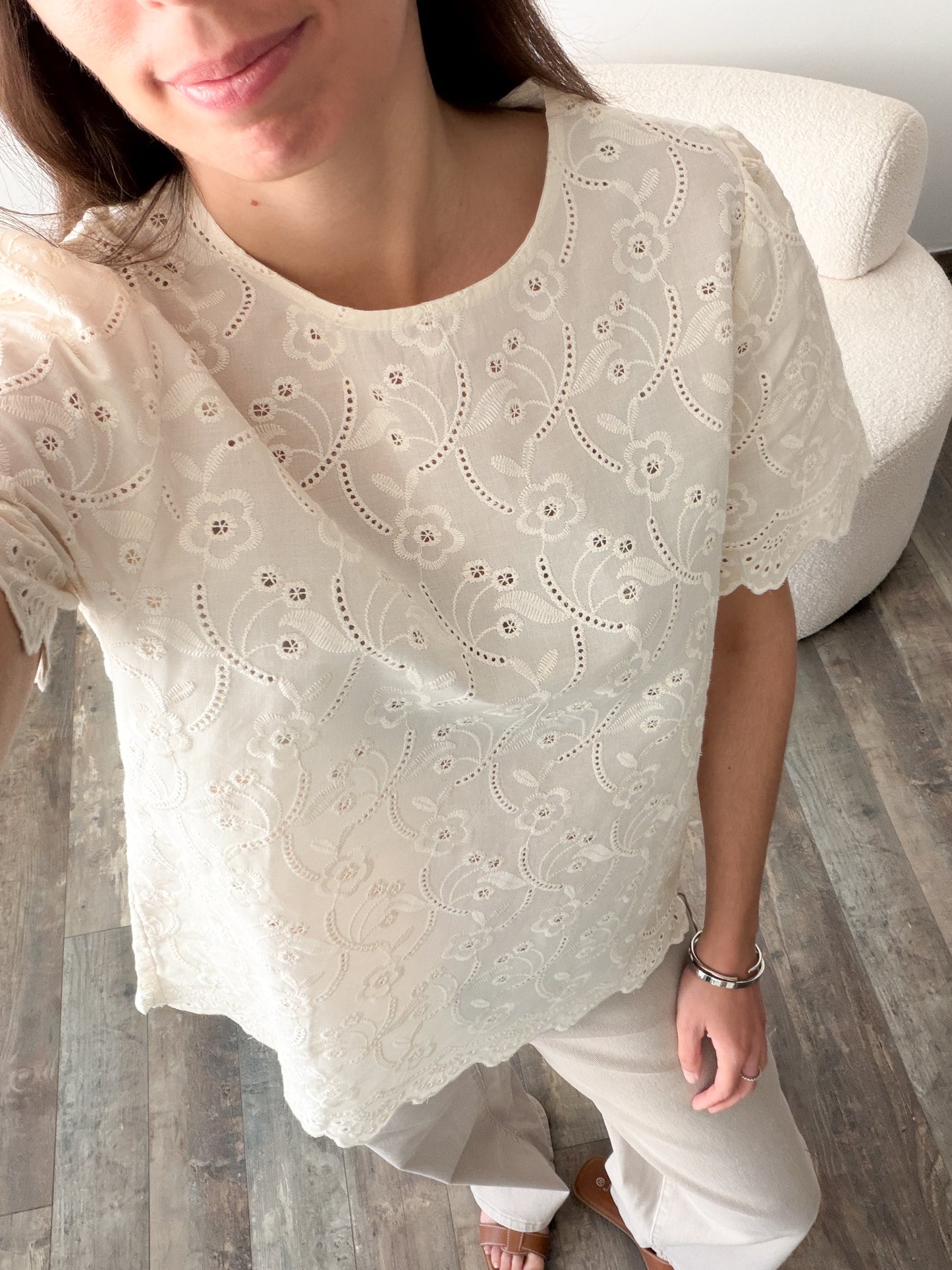 Top broderie anglaise