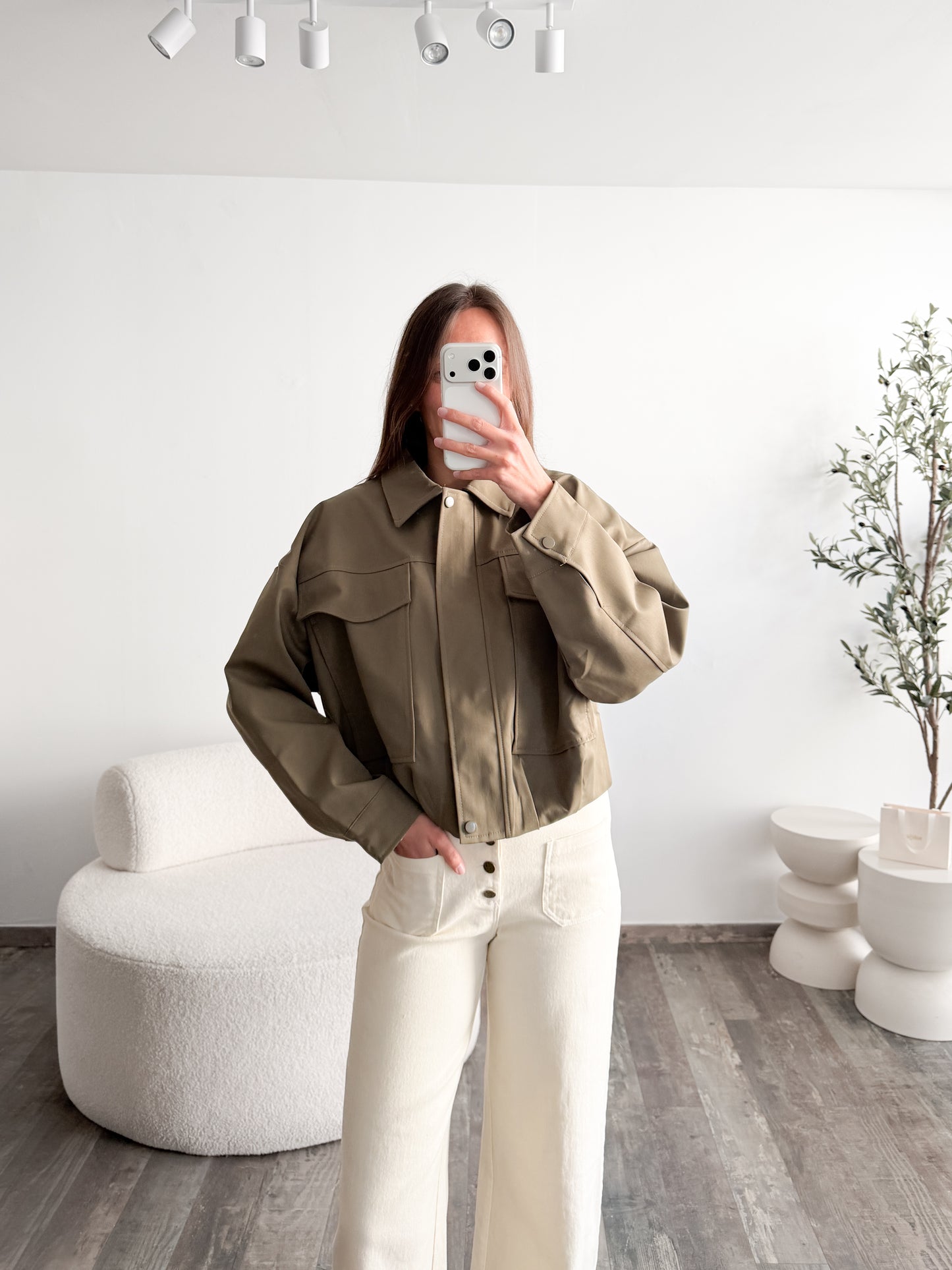 Veste structurée kaki