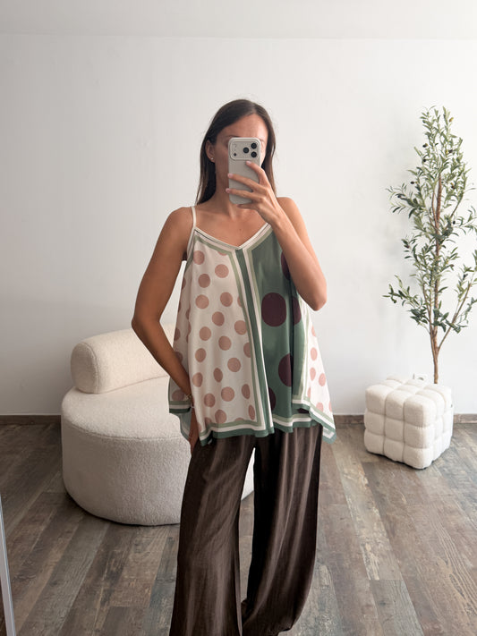 Débardeur foulard vert