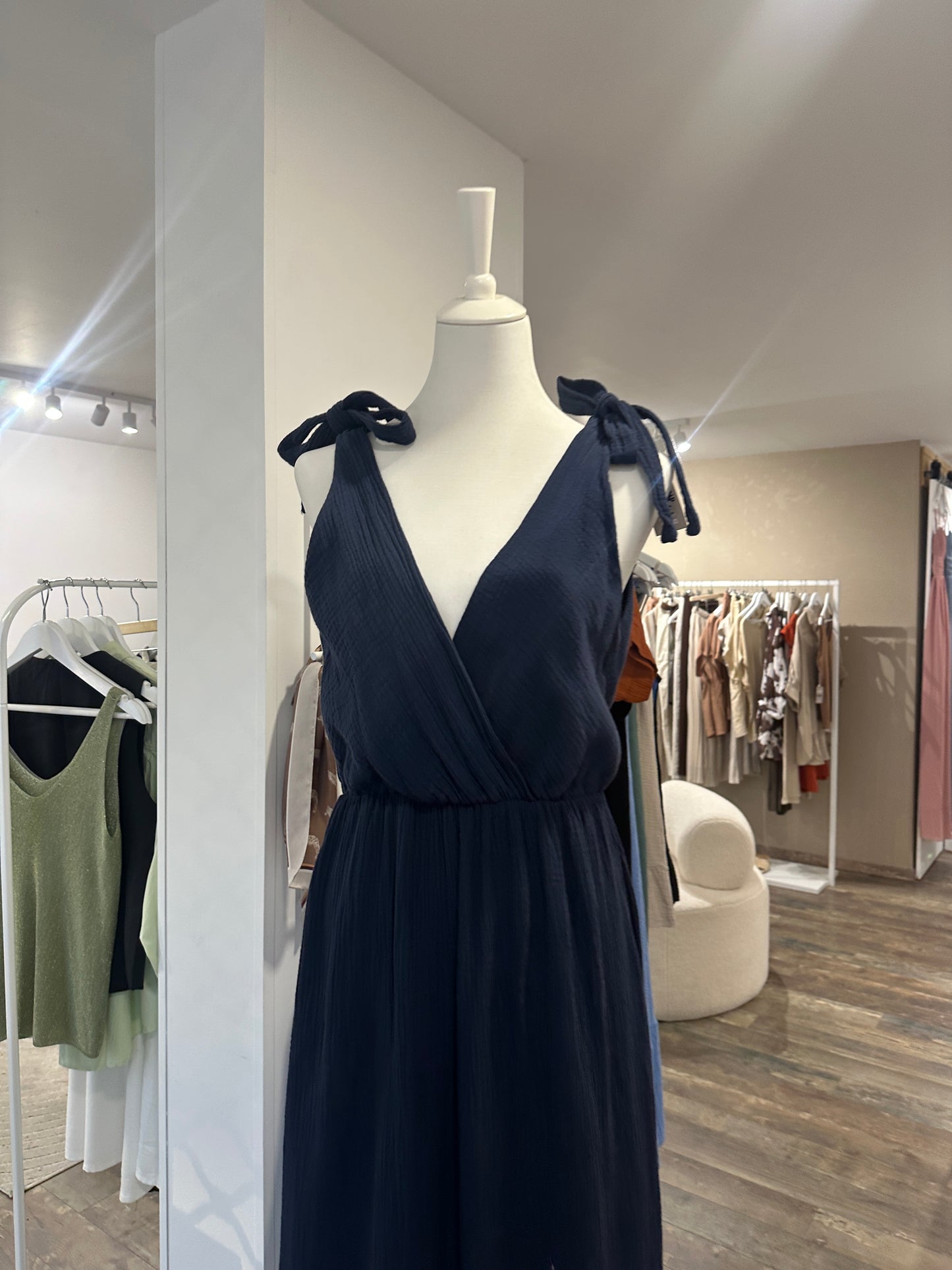 Robe longue marine