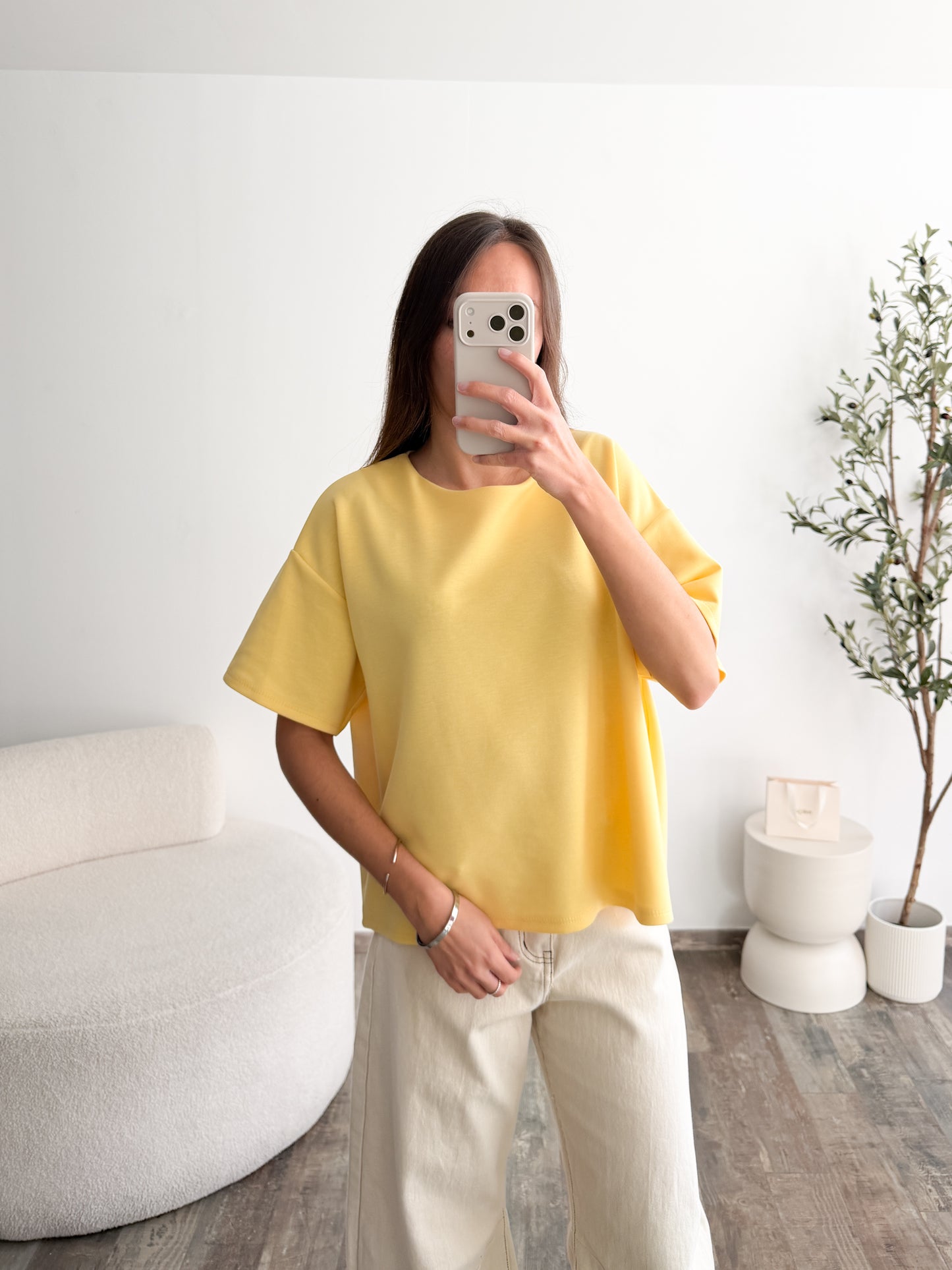 T-shirt oversize jaune