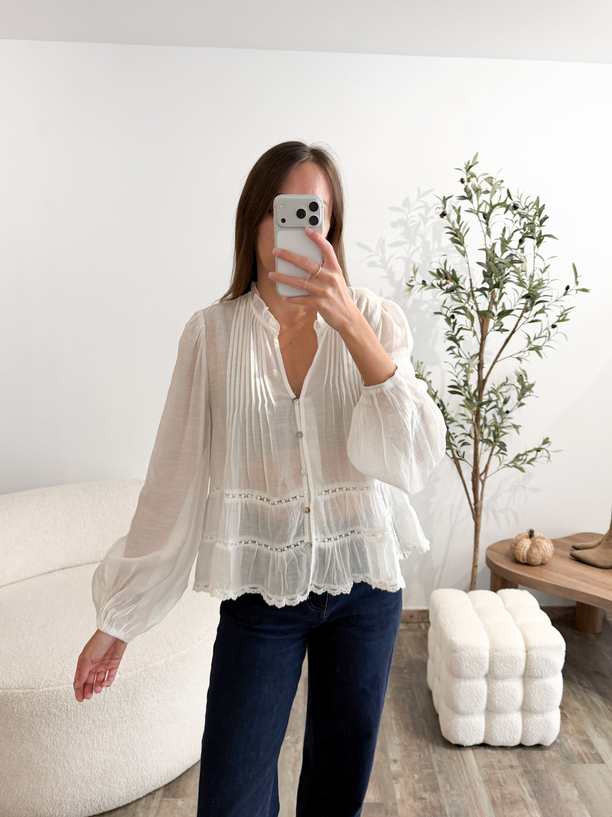 Blouse Émily blanche