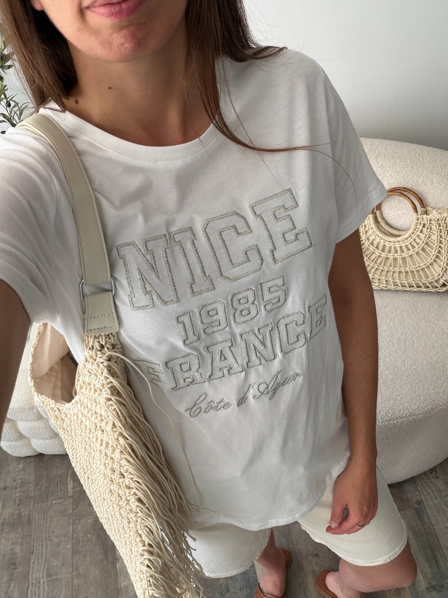 T-shirt Nice blanc